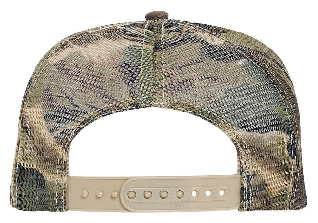 47-049 OTTO CAP Camouflage 5 Panel Mid Crown Mesh Back Trucker Hat