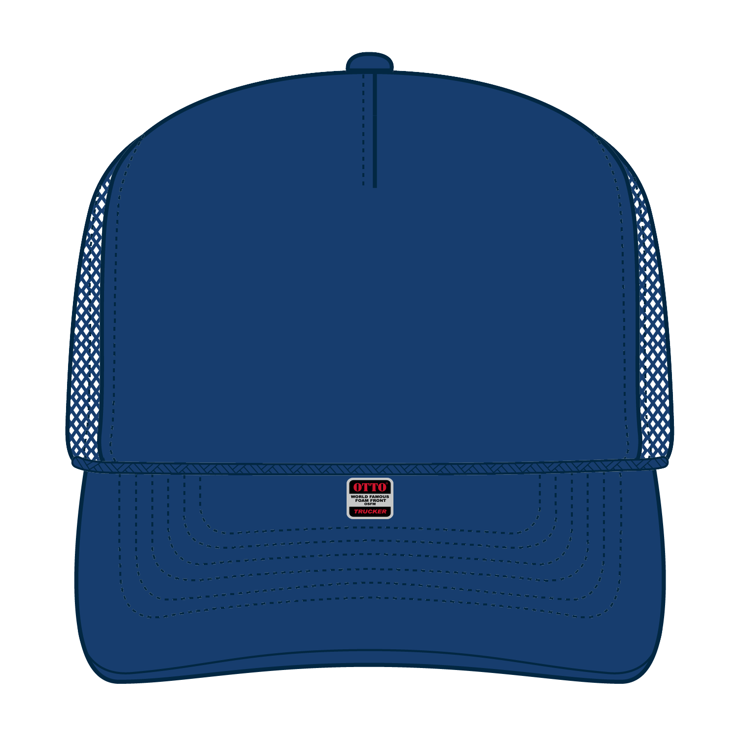 39-165 OTTO CAP 5 Panel High Crown Mesh Back Trucker Hat