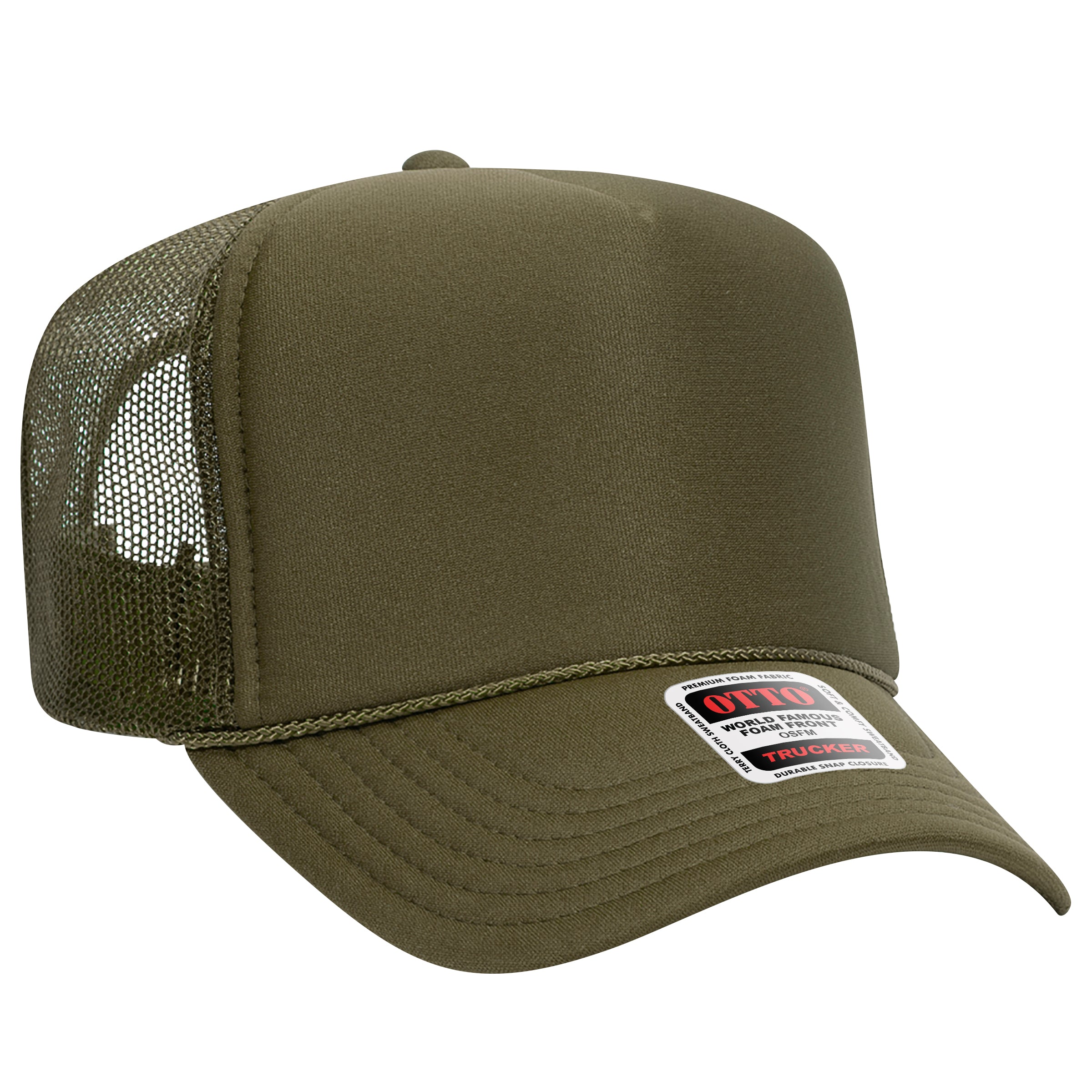 39-165 OTTO CAP 5 Panel High Crown Mesh Back Trucker Hat