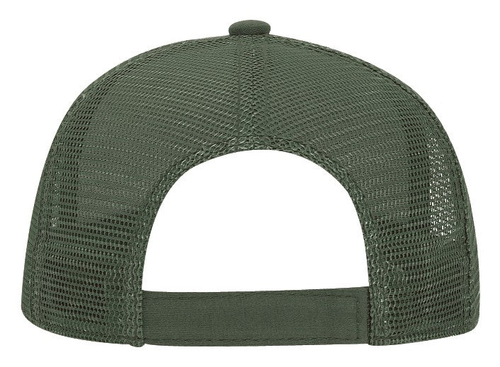 32-934 OTTO CAP 5 Panel Mid Profile Mesh Back Trucker Hat