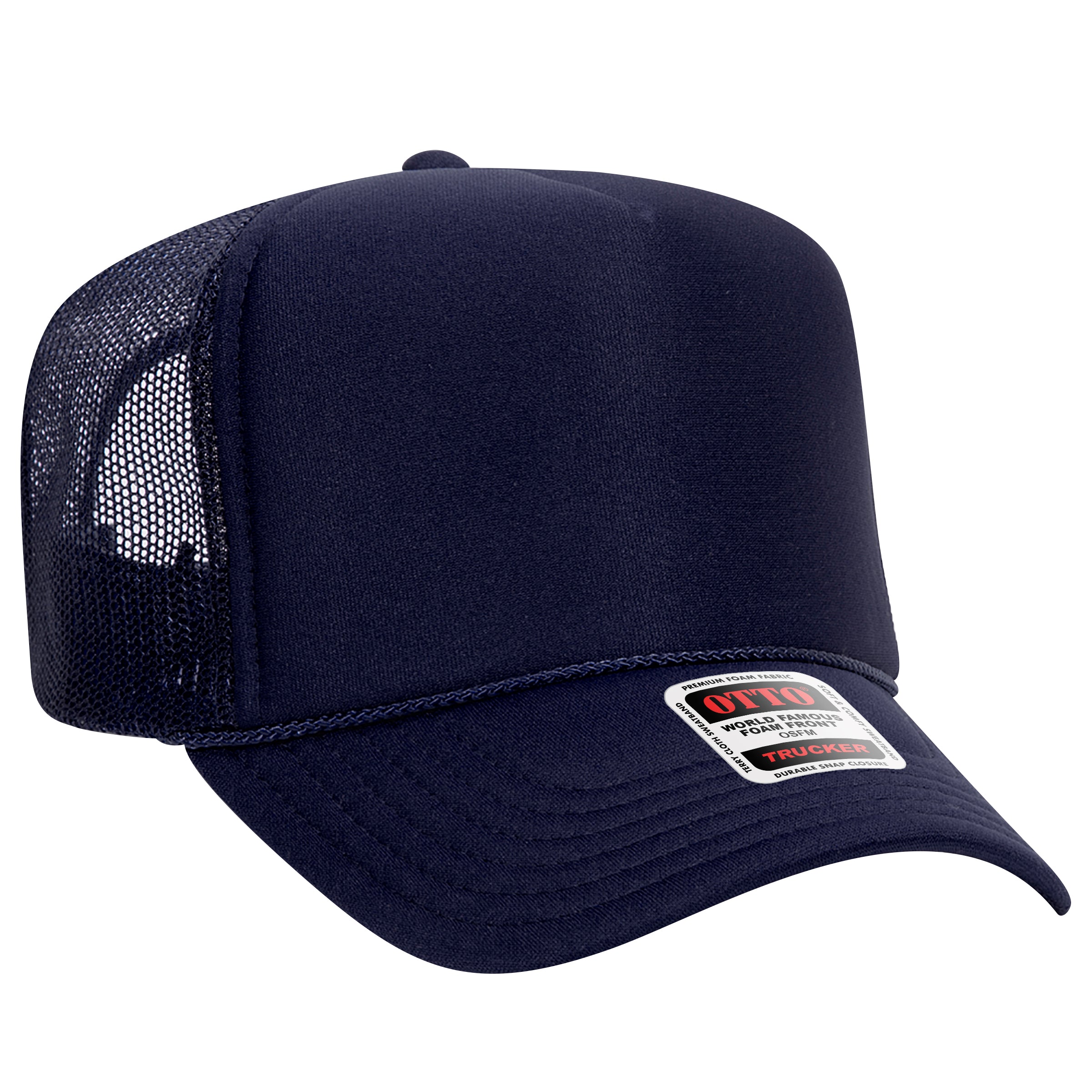 39-165 OTTO CAP 5 Panel High Crown Mesh Back Trucker Hat