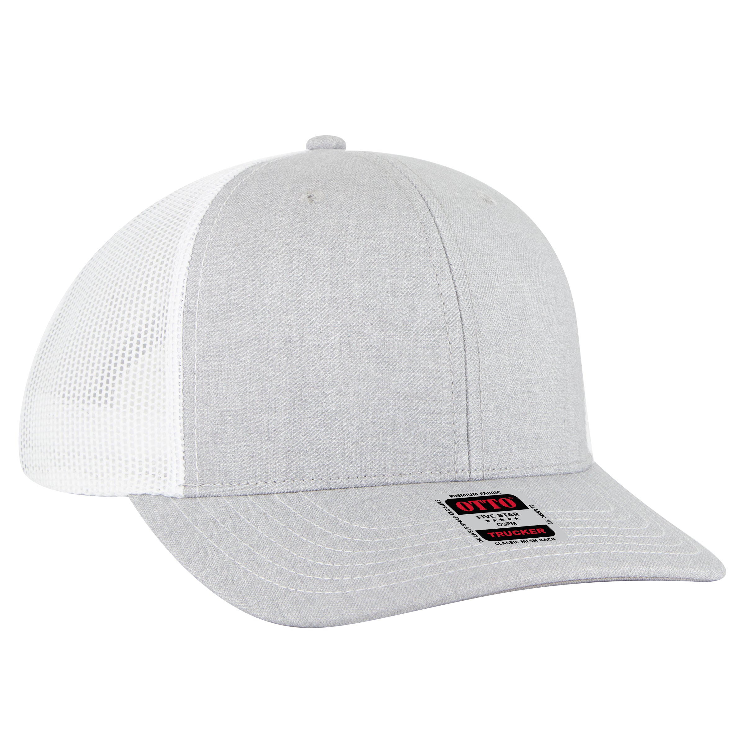 112-1 OTTO Cap 6 Panel Mid Profile Mesh Back Trucker Hat