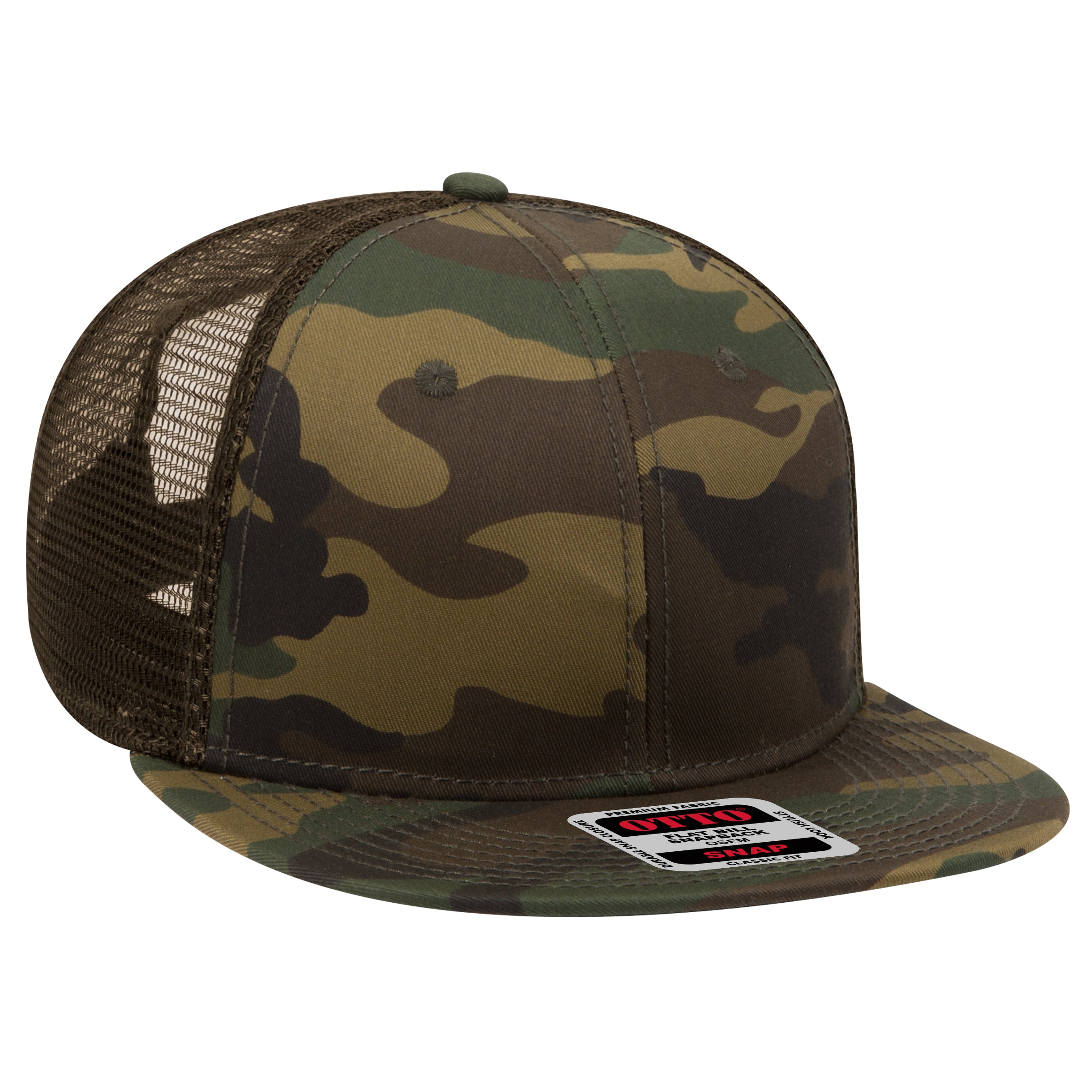 141-1070 OTTO CAP "OTTO SNAP" 6 Panel Pro Style Mesh Back Trucker Snapback Hat