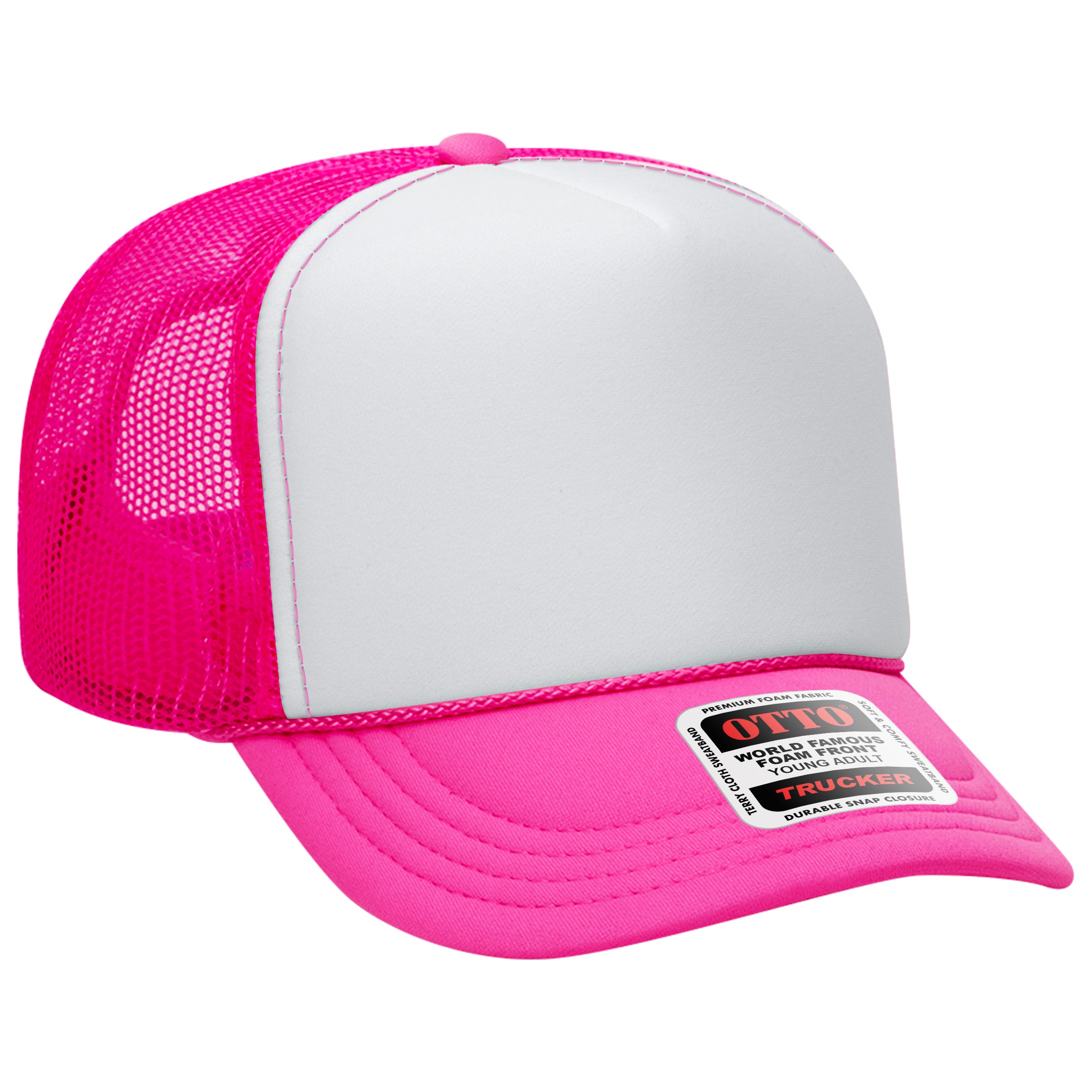 39-165 OTTO CAP 5 Panel High Crown Mesh Back Trucker Hat