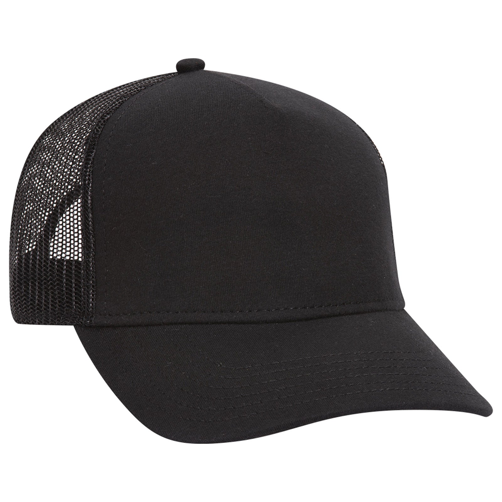 32-934 OTTO CAP 5 Panel Mid Profile Mesh Back Trucker Hat