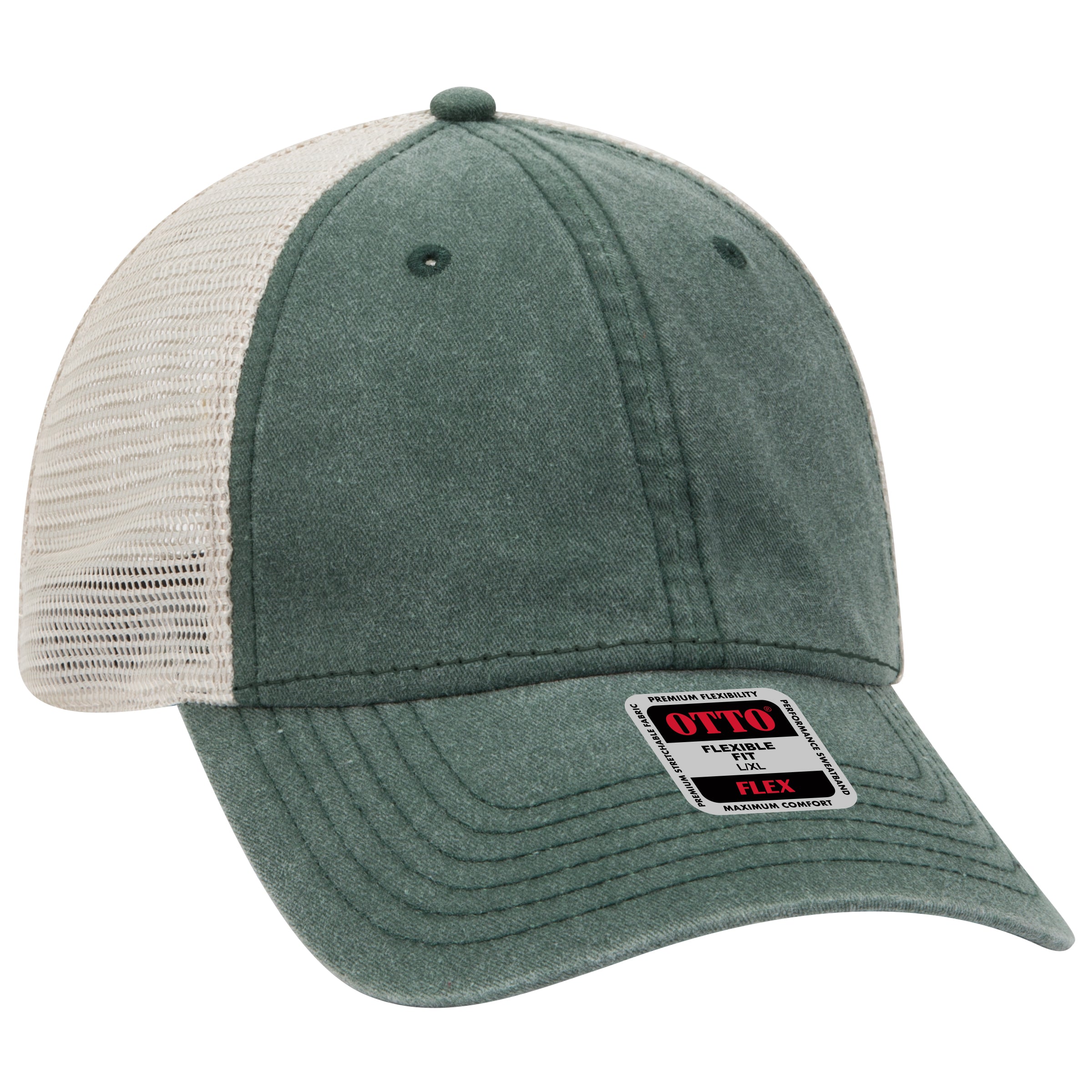 169-1264 OTTO CAP "OTTO FLEX" 6 Panel Low Profile Mesh Back Trucker Hat