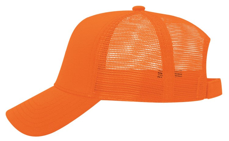 32-934 OTTO CAP 5 Panel Mid Profile Mesh Back Trucker Hat