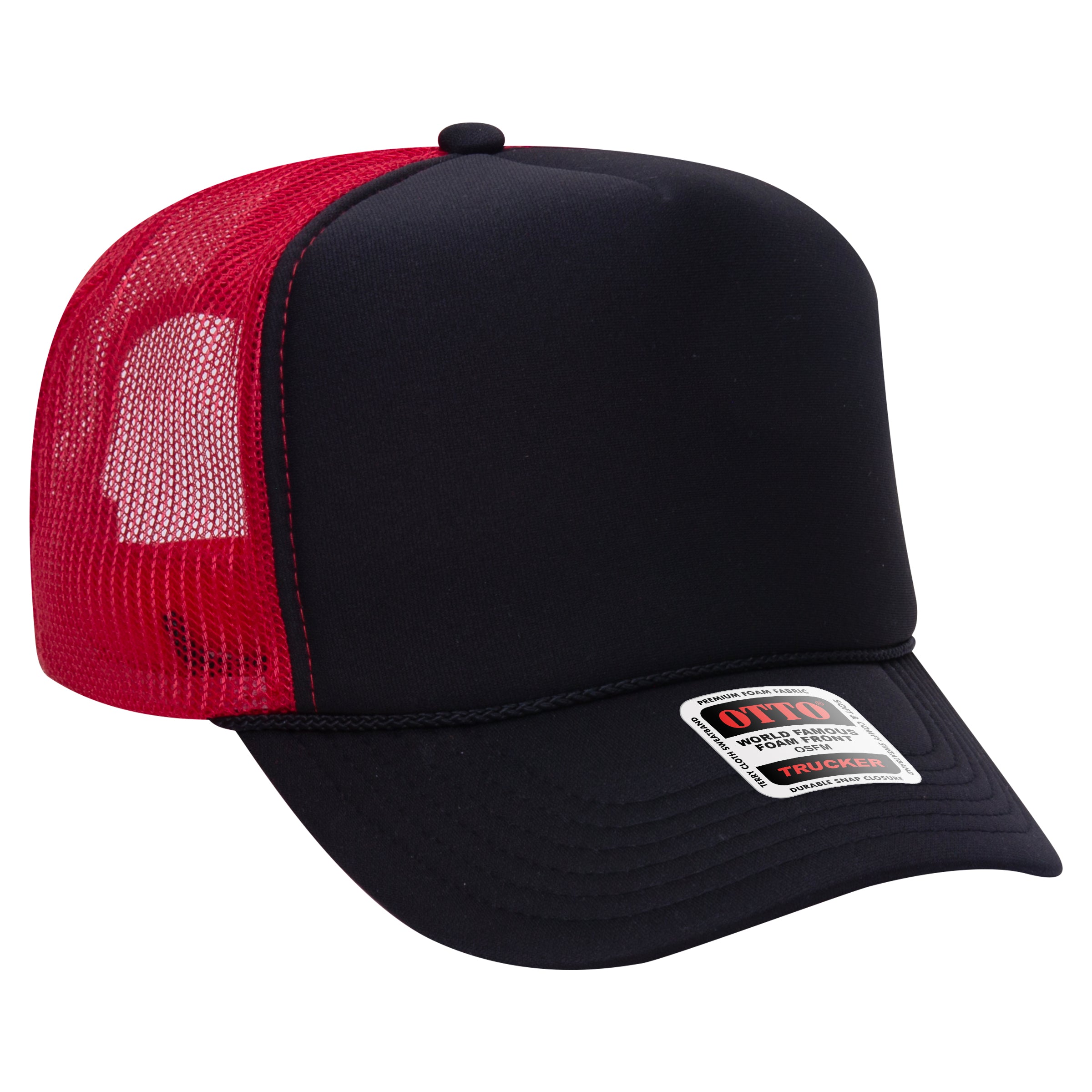 39-165 OTTO CAP 5 Panel High Crown Mesh Back Trucker Hat