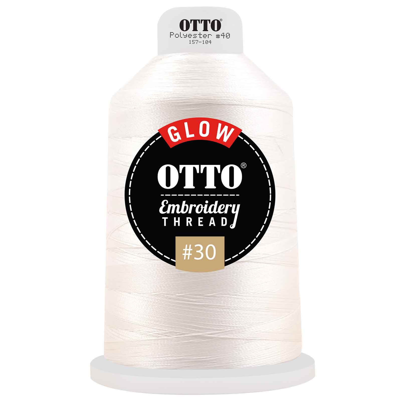 157-104 OTTO Embroidery Glow in the Dark Thread #30 4,400 yd. King Cone