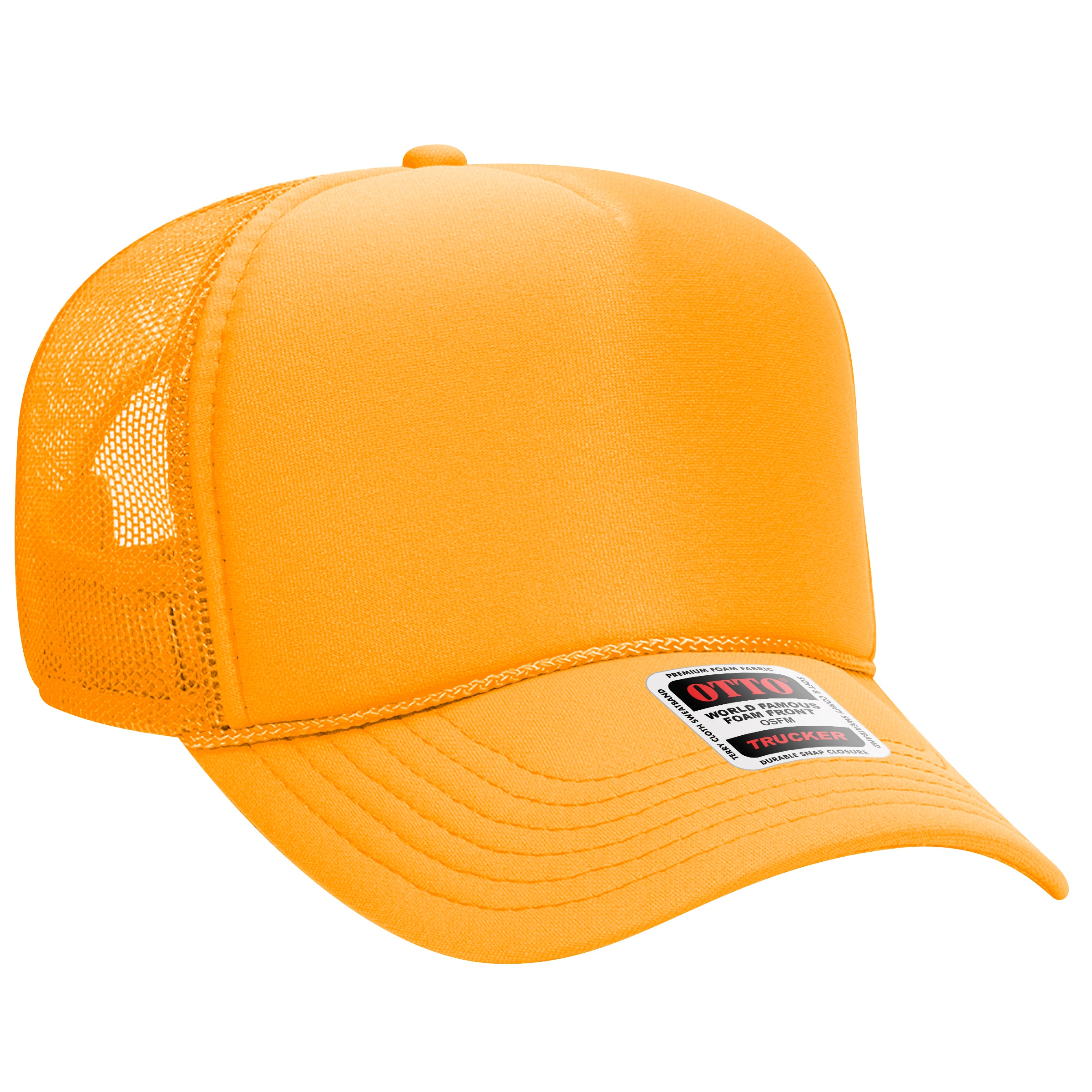 32-467 OTTO CAP 5 Panel Mid Profile Mesh Back Trucker Hat