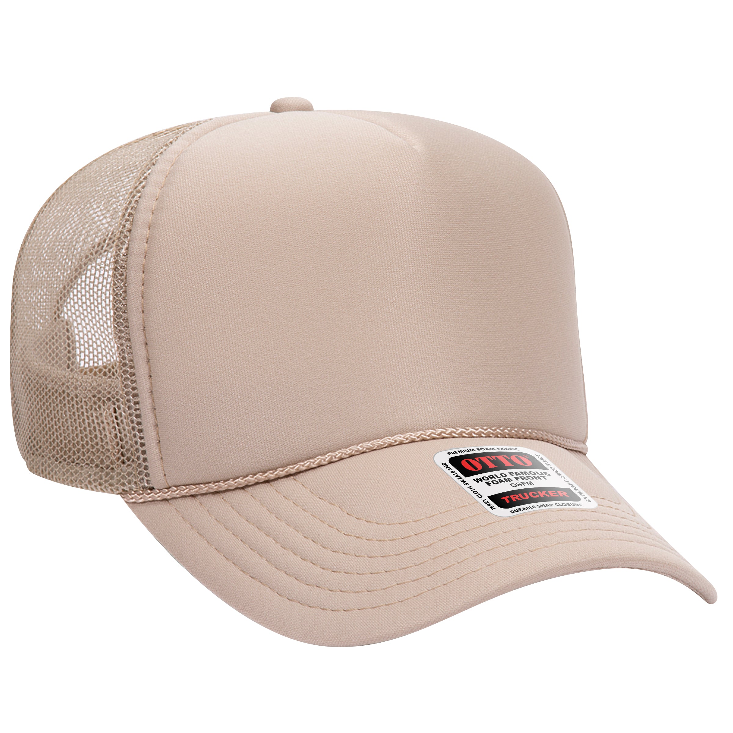 32-467 OTTO CAP 5 Panel Mid Profile Mesh Back Trucker Hat