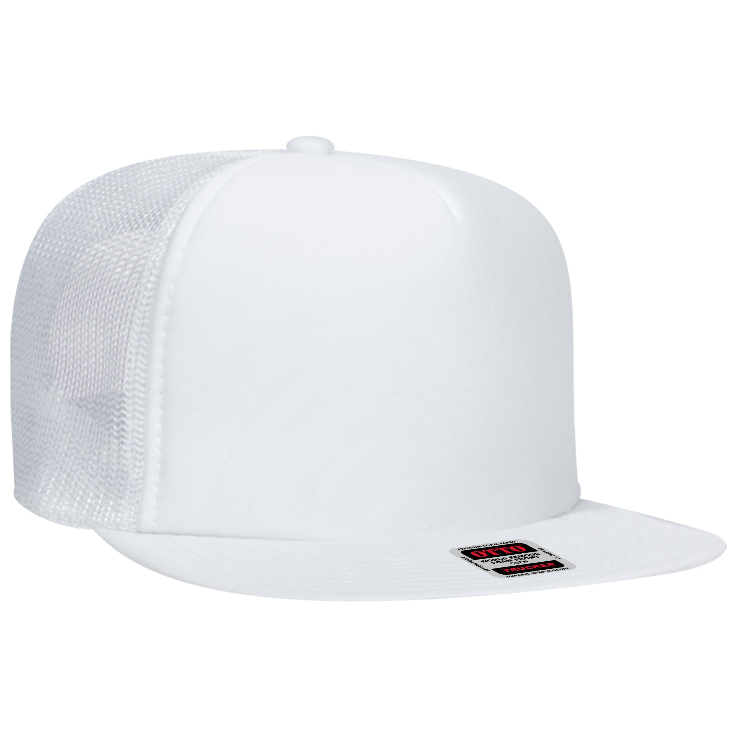 132-1037 OTTO CAP "OTTO SNAP" 5 Panel High Crown Mesh Back Trucker Snapback Hat