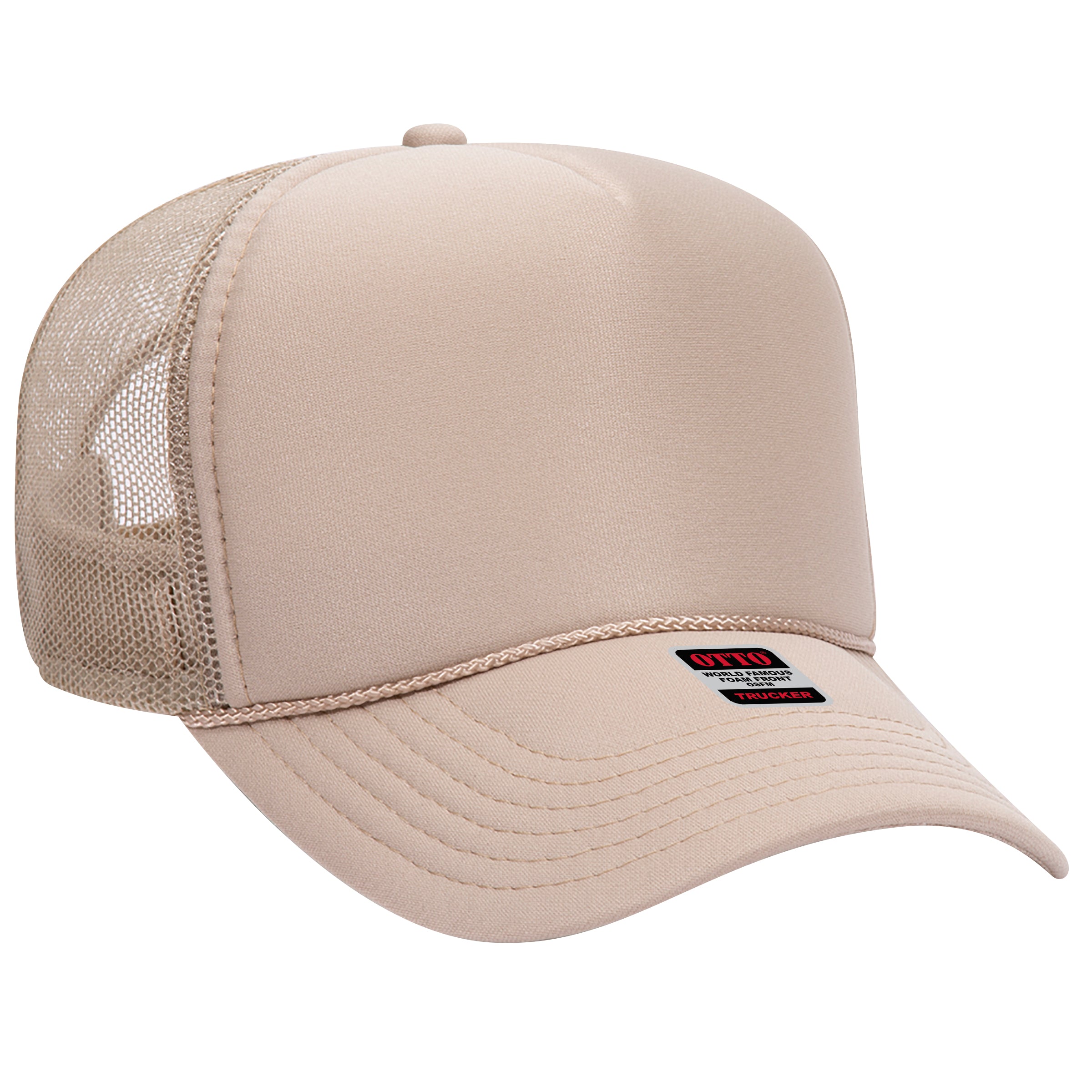 32-467 OTTO CAP 5 Panel Mid Profile Mesh Back Trucker Hat