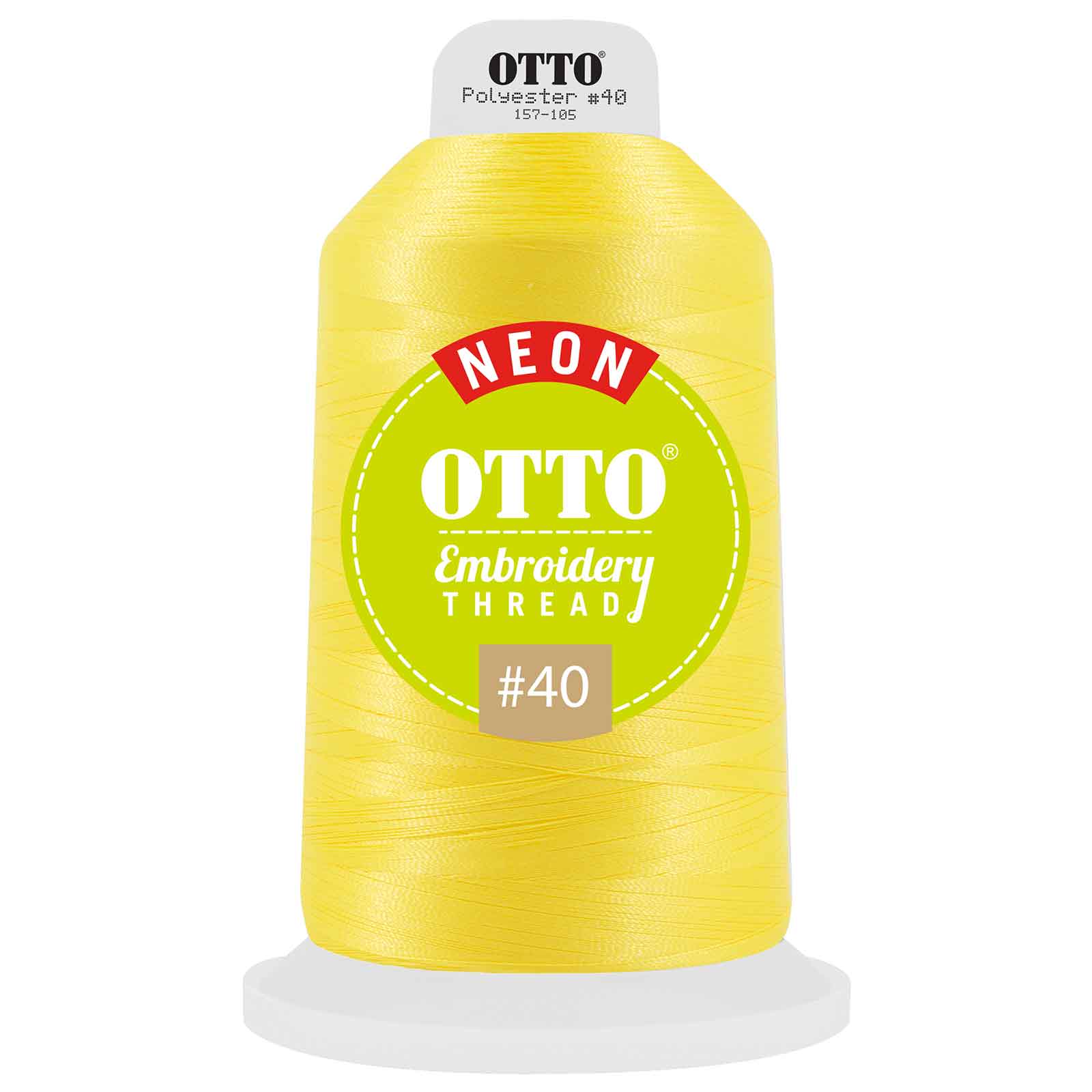 157-105 OTTO Embroidery Neon Thread #40 5,500 yd. King Cone