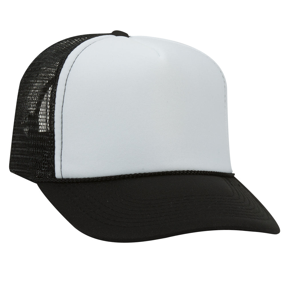 32-467 OTTO CAP 5 Panel Mid Profile Mesh Back Trucker Hat
