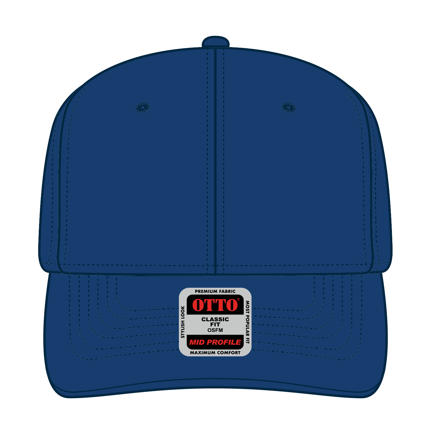 27-1235 OTTO CAP 6 Panel Mid Profile Baseball Cap