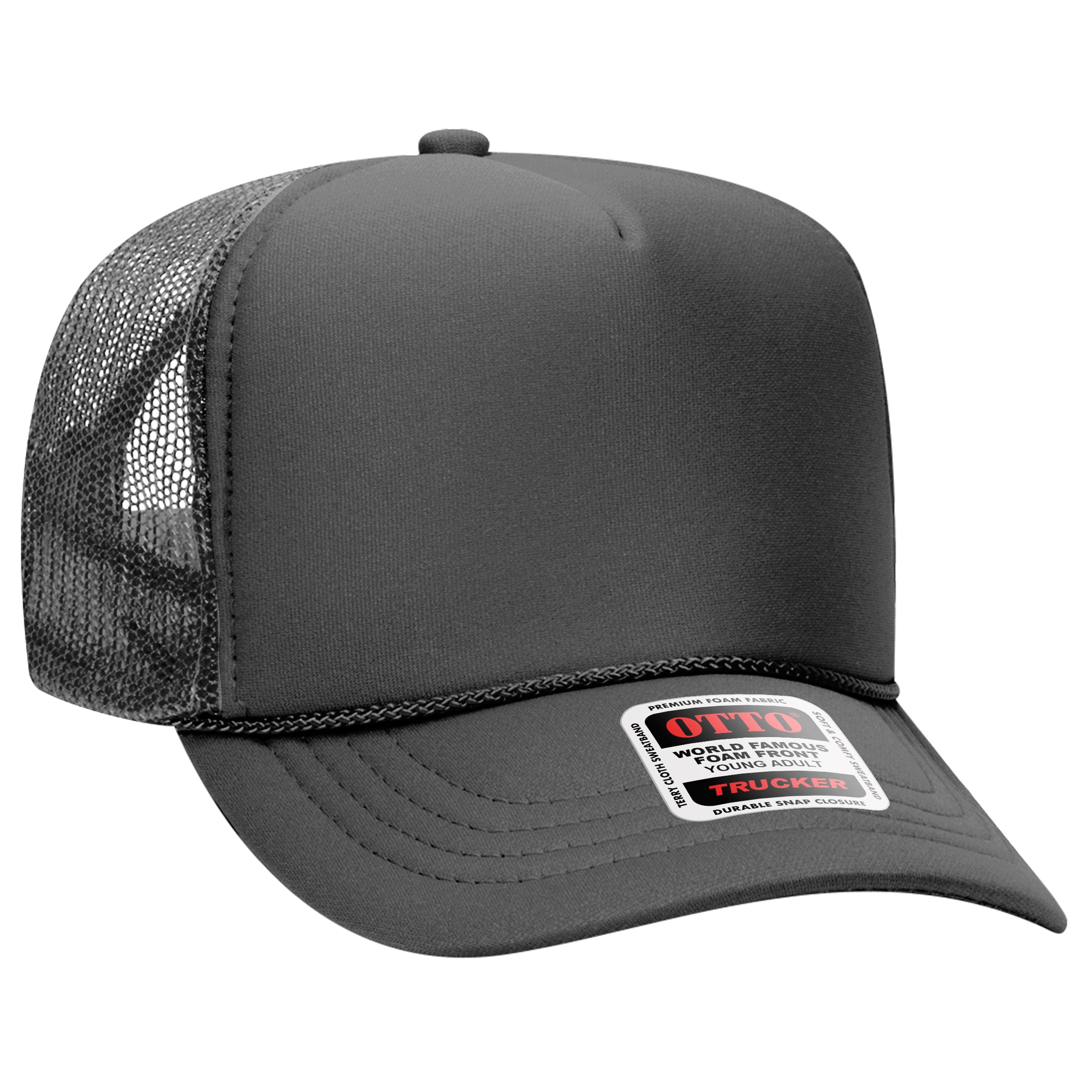 39-165 OTTO CAP 5 Panel High Crown Mesh Back Trucker Hat