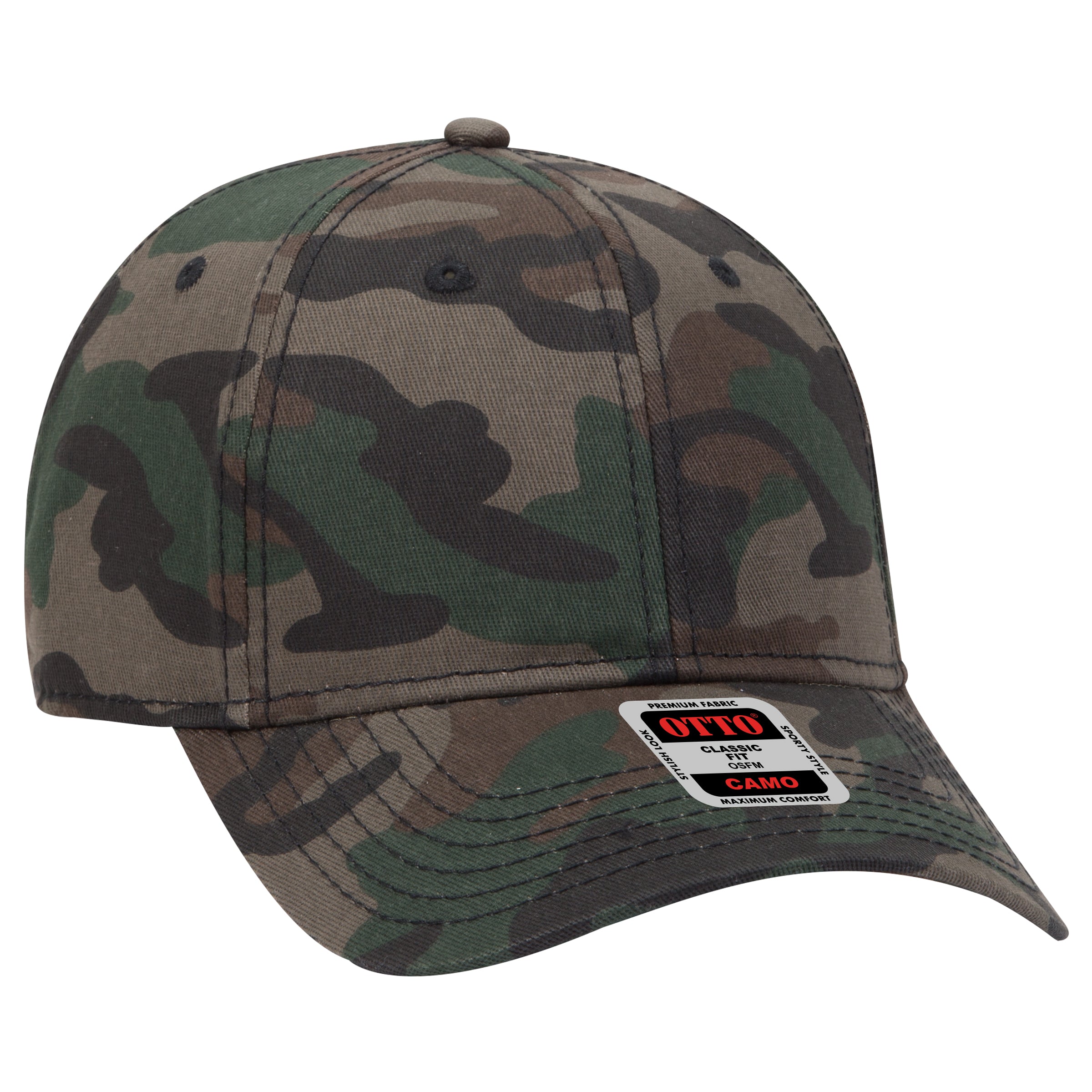 78-353 OTTO CAP Camouflage 6 Panel Low Profile Baseball Cap