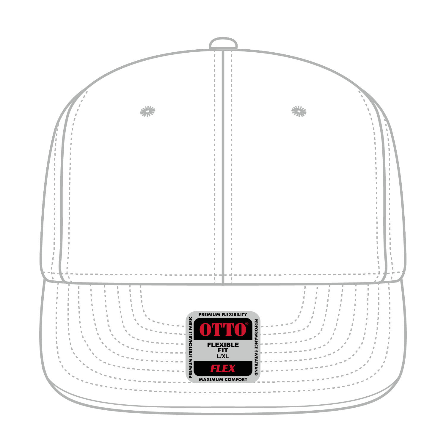 13-1329 OTTO CAP "OTTO FLEX" 6 Panel Mid Profile Style Baseball Cap