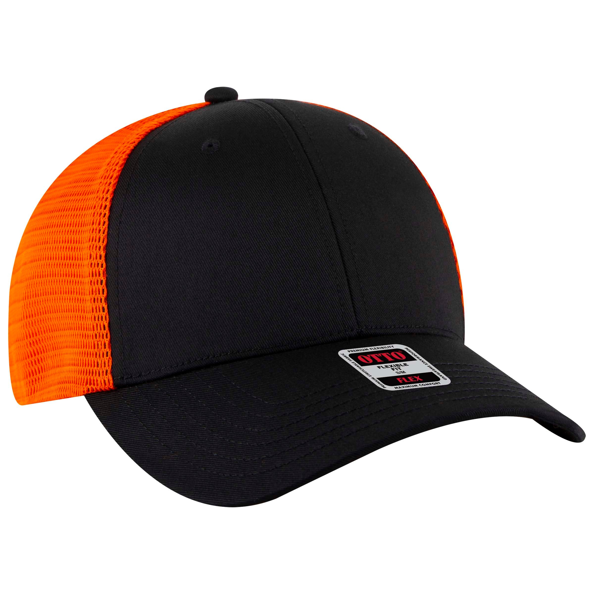 135-2 OTTO CAP "OTTO FLEX" 6 Panel Low Profile Mesh Back Trucker Hat
