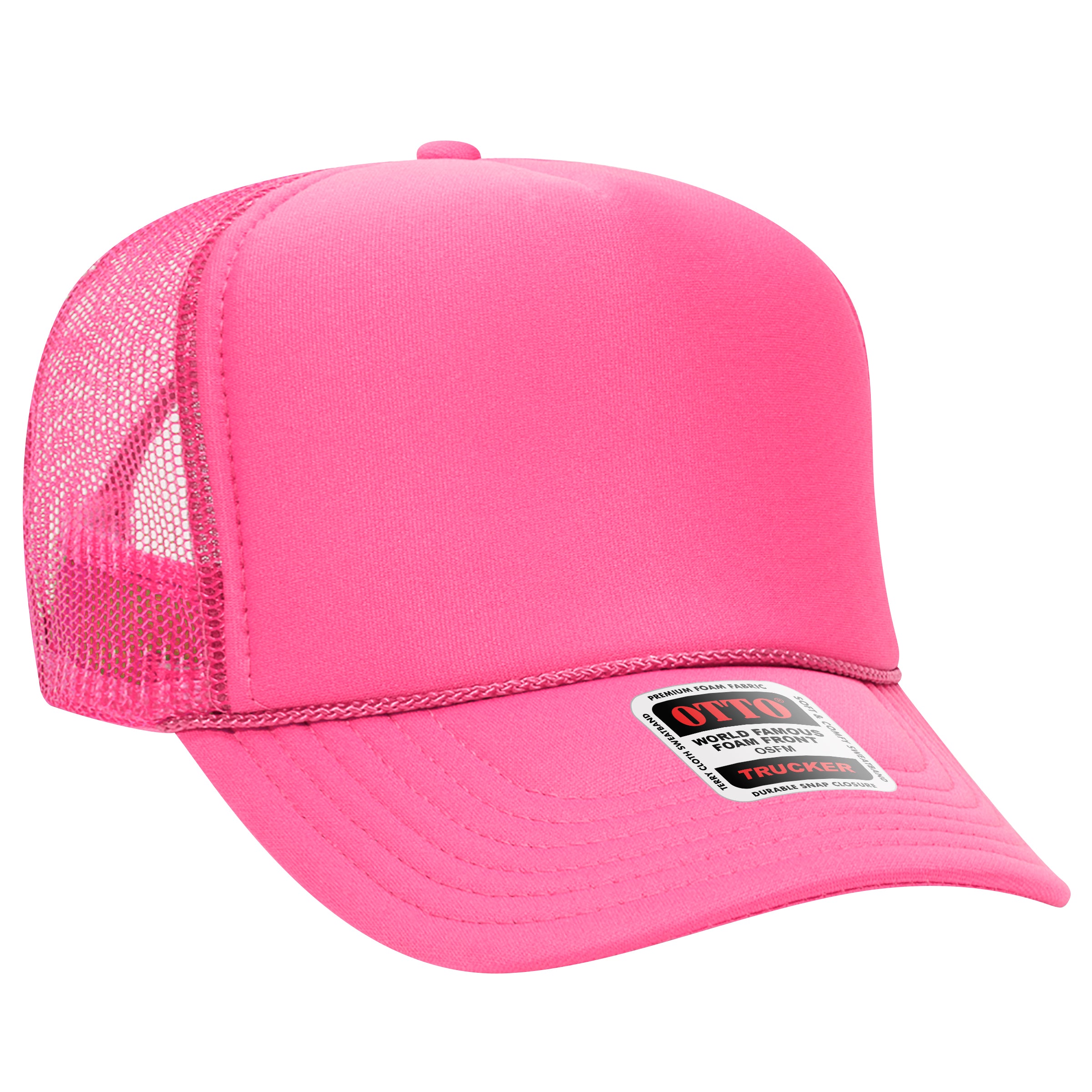 39-165 OTTO CAP 5 Panel High Crown Mesh Back Trucker Hat