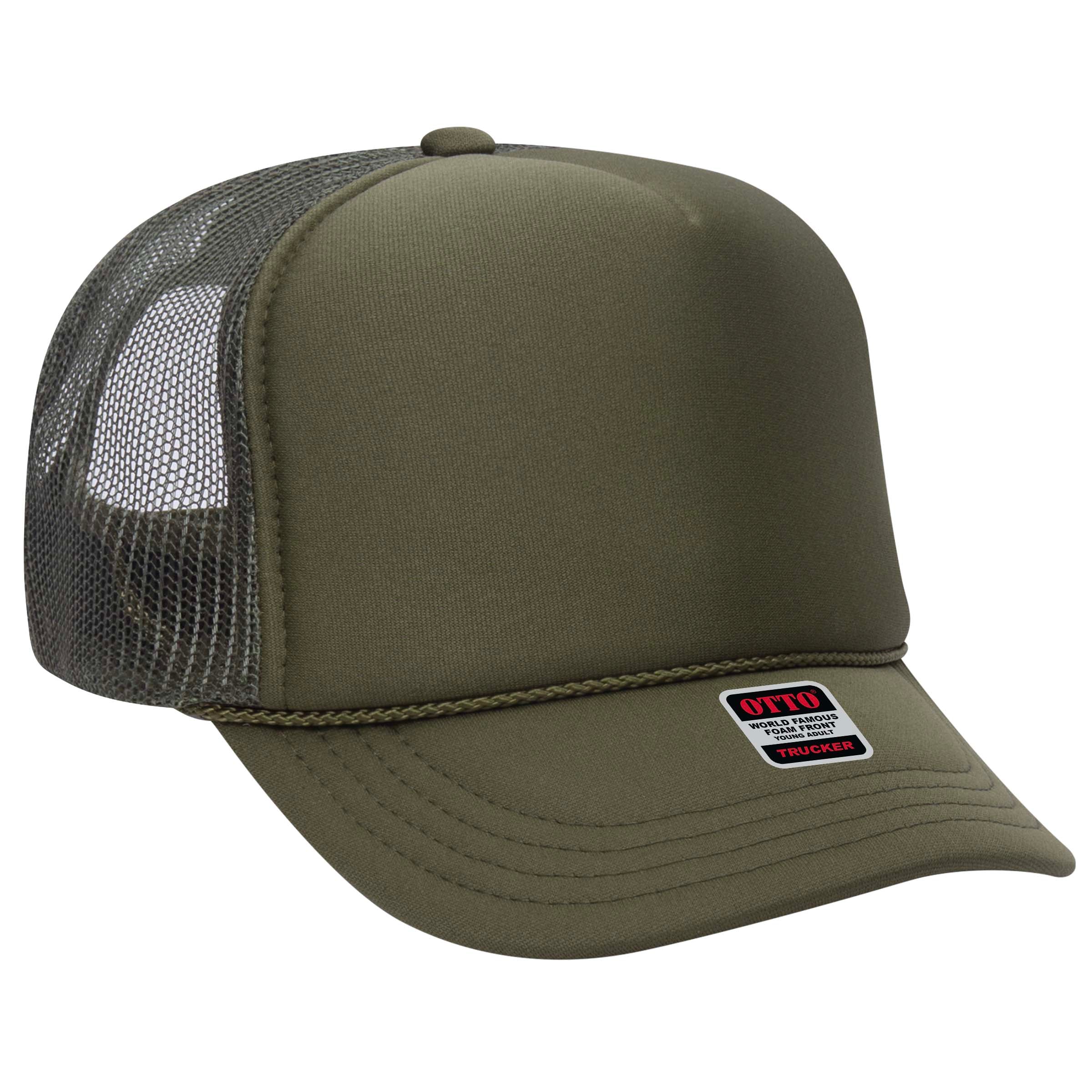 39-165 OTTO CAP 5 Panel High Crown Mesh Back Trucker Hat