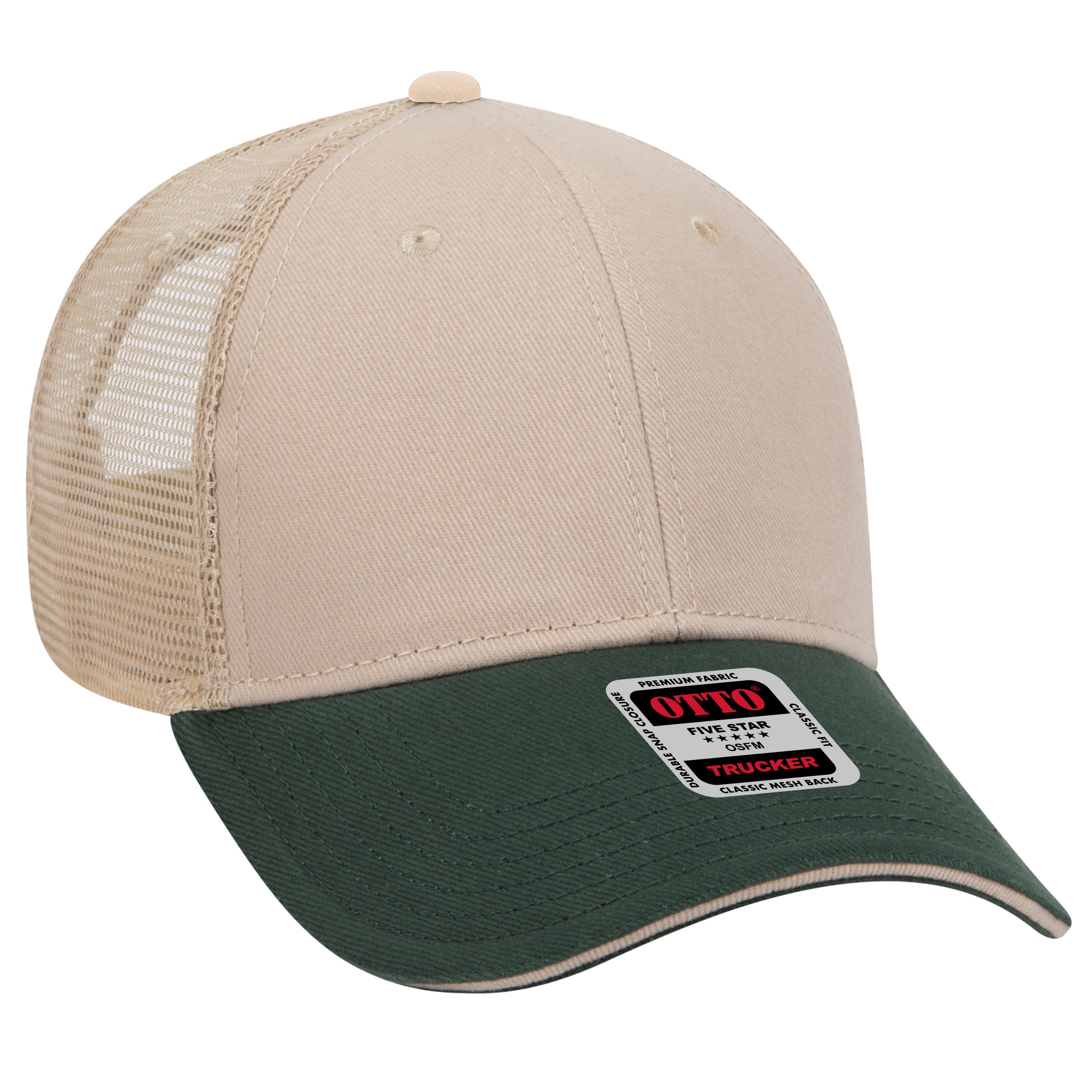 84-482 OTTO CAP 6 Panel Low Profile Mesh Back Trucker Hat