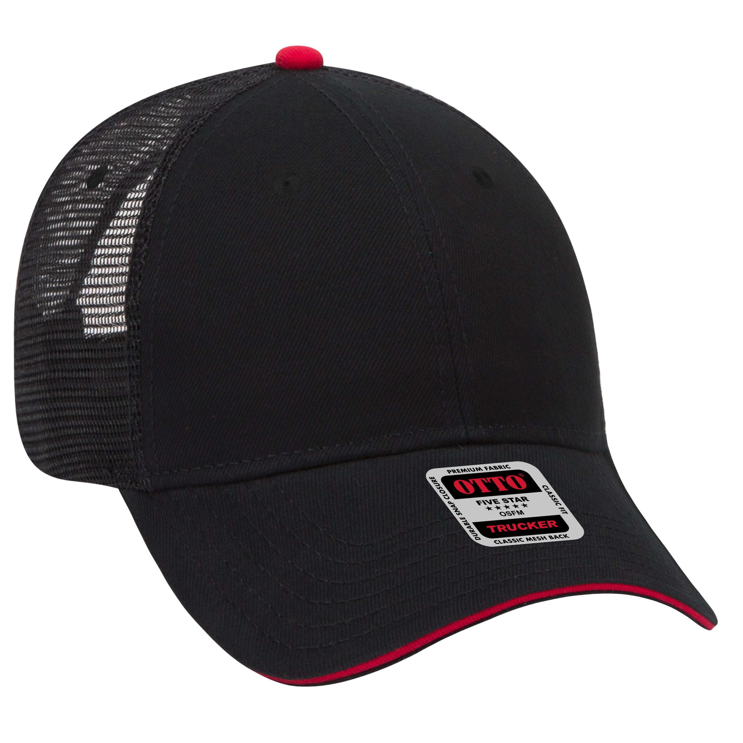 84-482 OTTO CAP 6 Panel Low Profile Mesh Back Trucker Hat