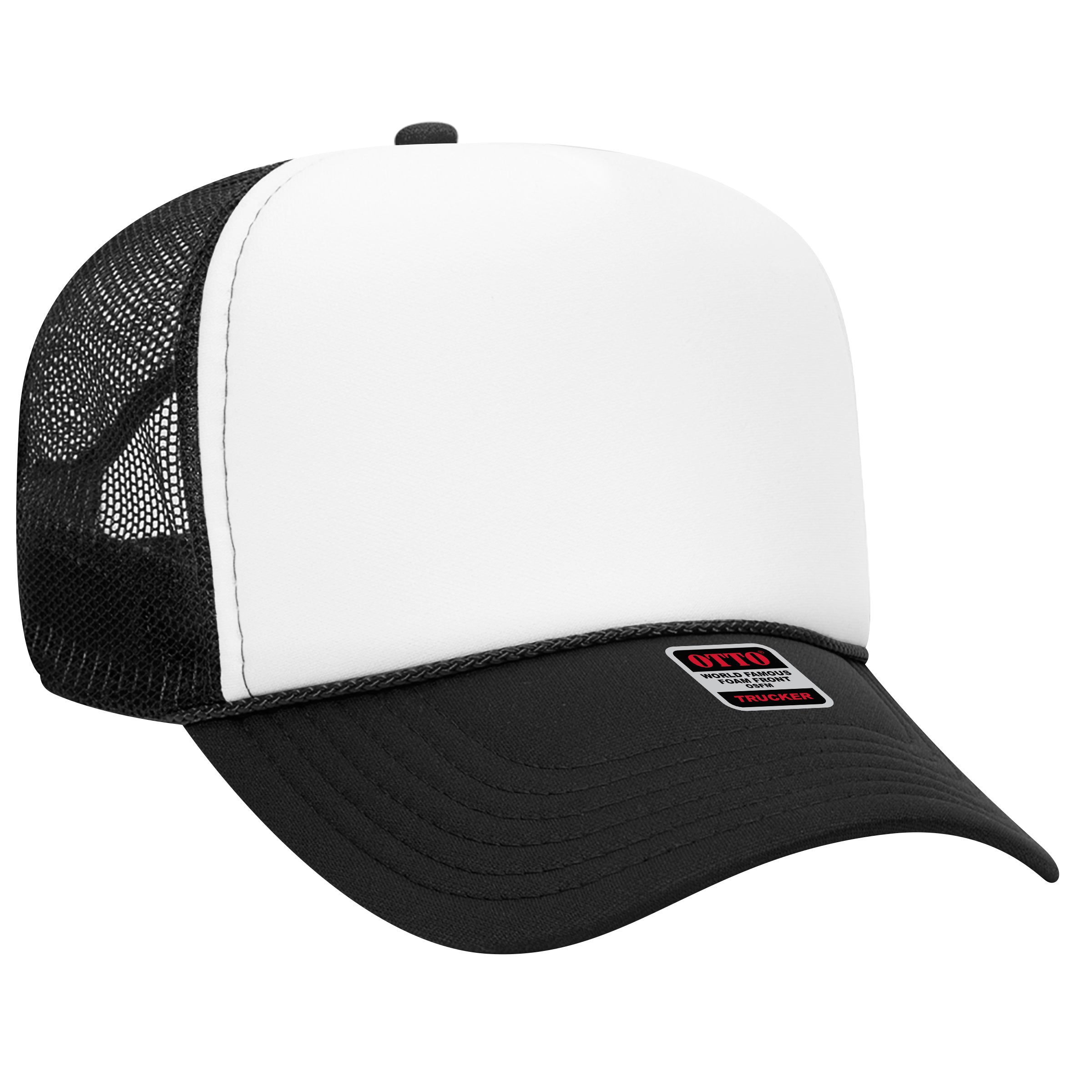 32-467 OTTO CAP 5 Panel Mid Profile Mesh Back Trucker Hat