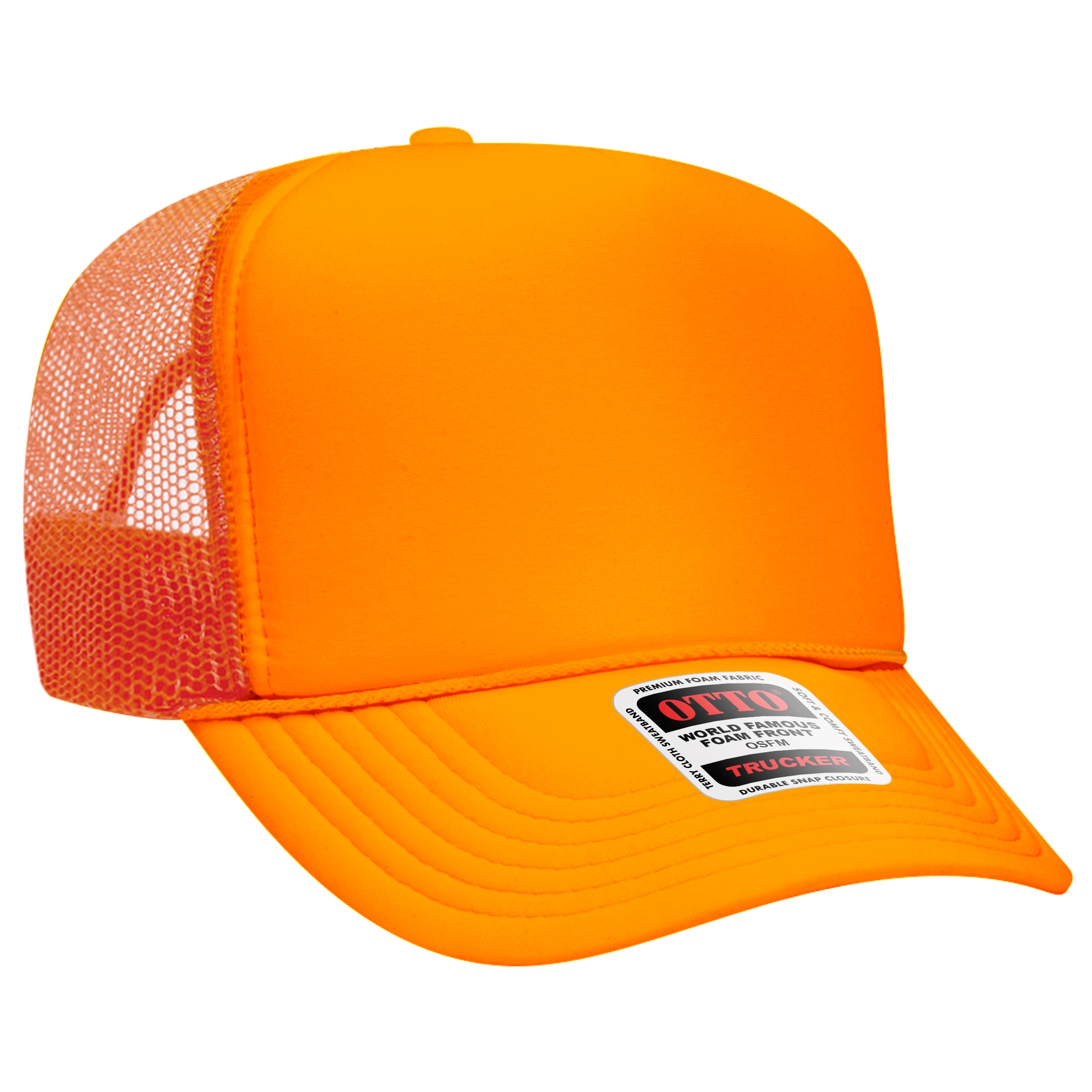 39-165 OTTO CAP 5 Panel High Crown Mesh Back Trucker Hat