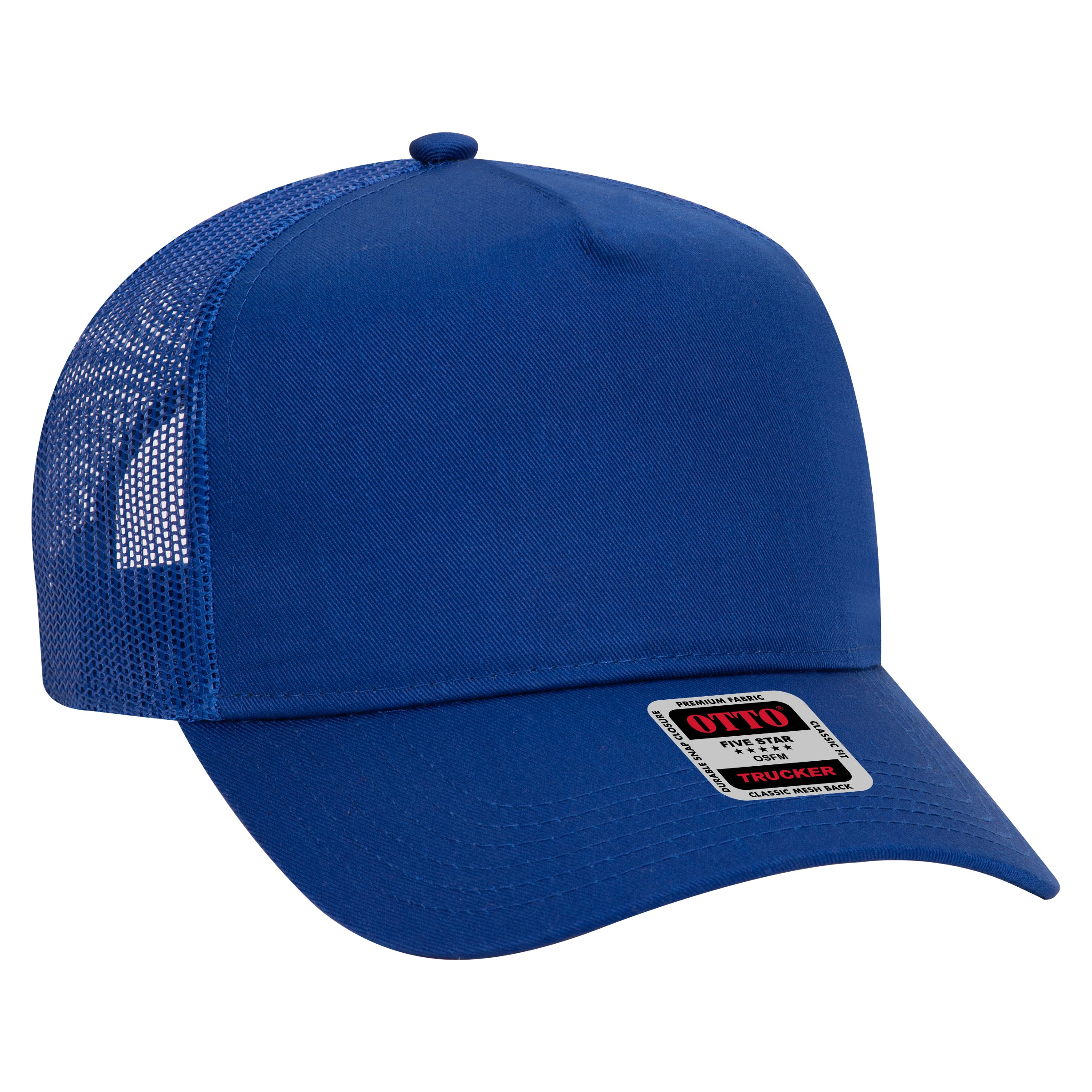 32-285 OTTO CAP 5 Panel Mid Profile Mesh Back Trucker Hat