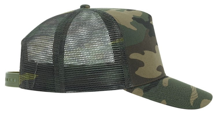 47-049 OTTO CAP Camouflage 5 Panel Mid Crown Mesh Back Trucker Hat