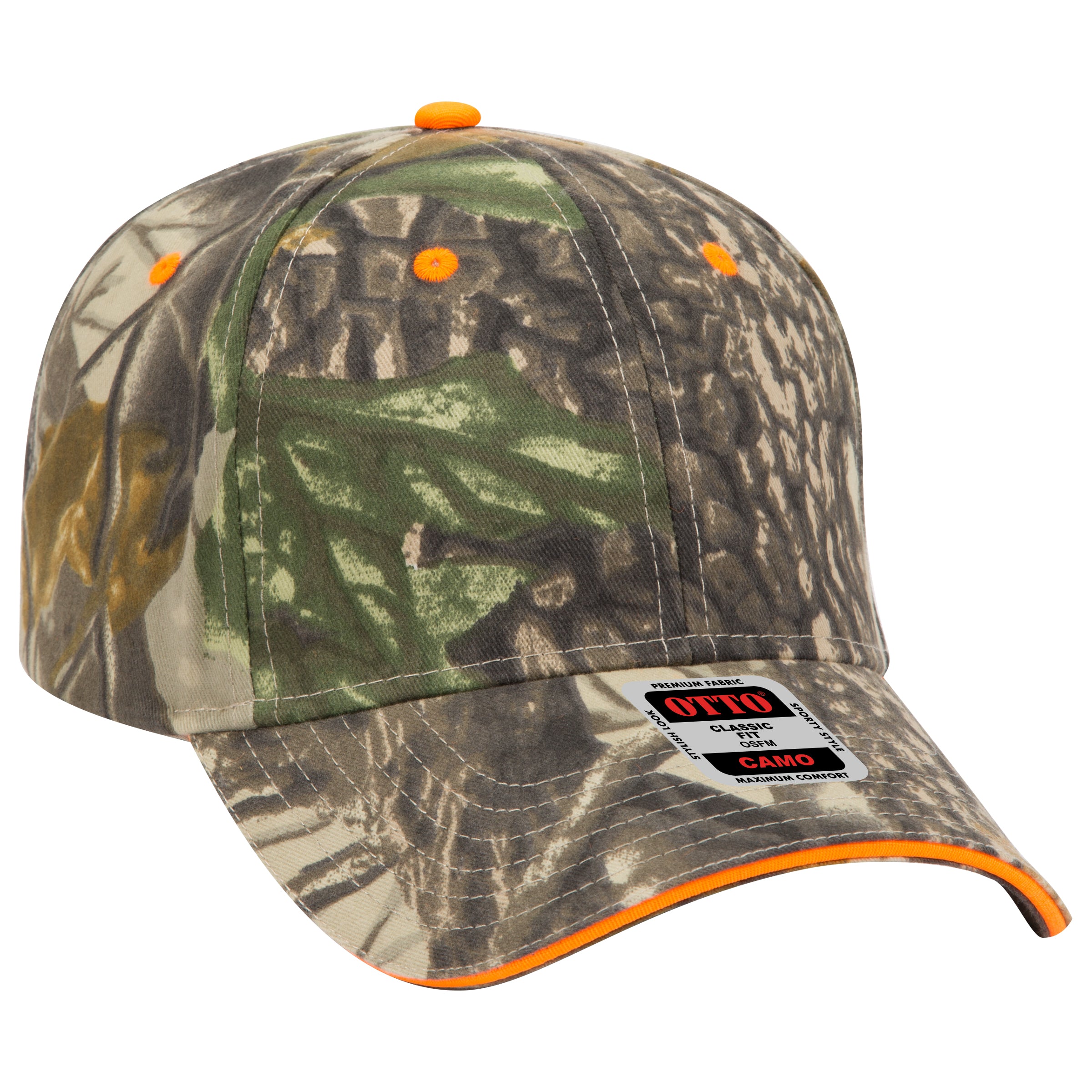 71-841 OTTO CAP Camouflage 6 Panel Low Profile Baseball Cap