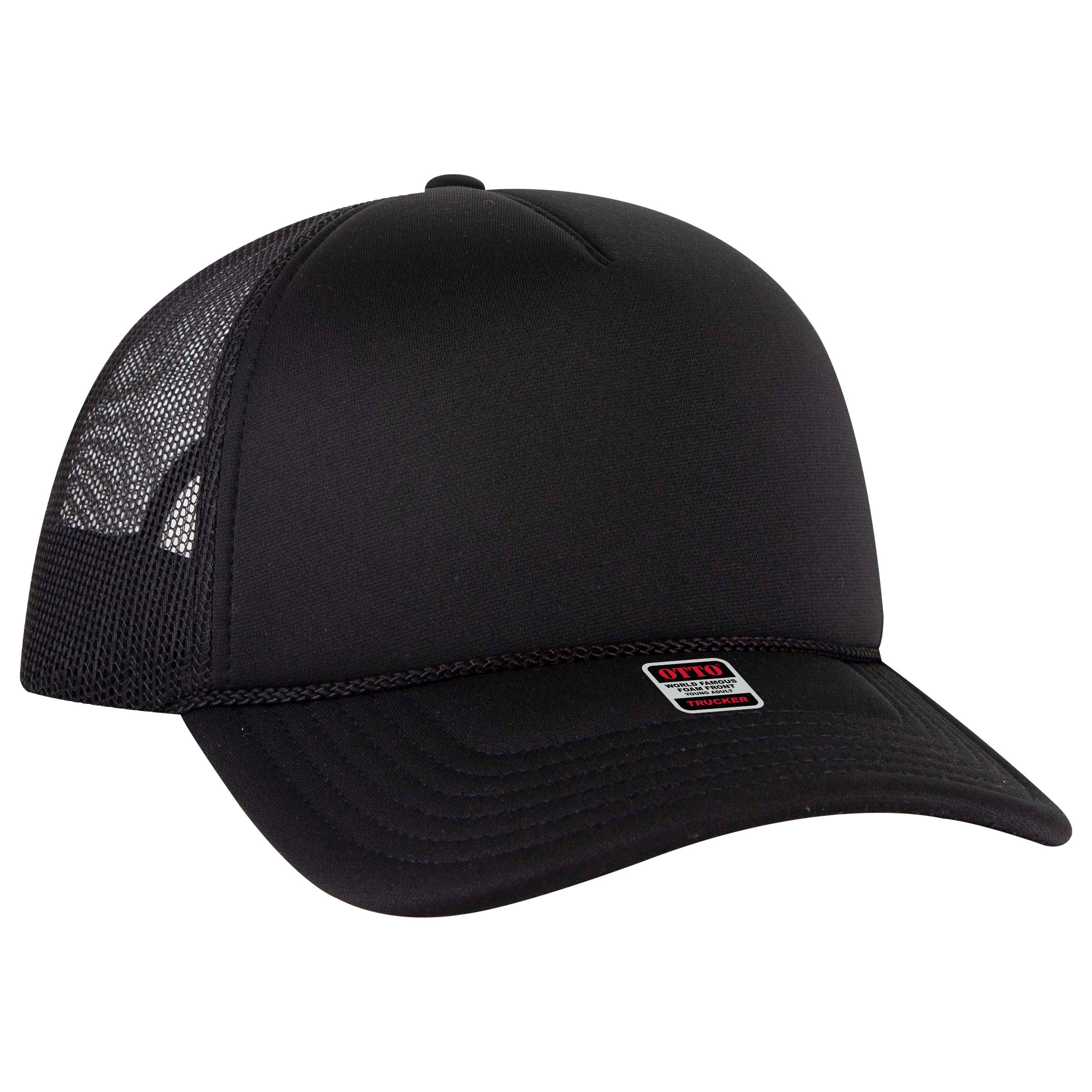 39102-1 OTTO CAP 5 Panel Low Profile Mesh Back Trucker Hat 39102-1