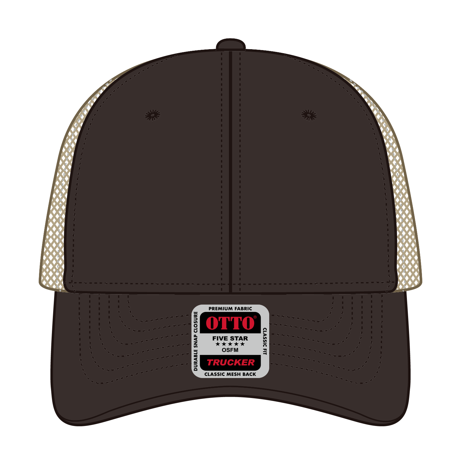 83-473 OTTO CAP 6 Panel Low Profile Mesh Back Trucker Hat