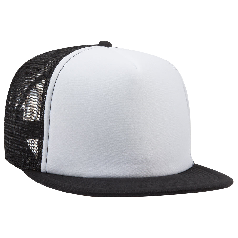 132-1037 OTTO CAP "OTTO SNAP" 5 Panel High Crown Mesh Back Trucker Snapback Hat