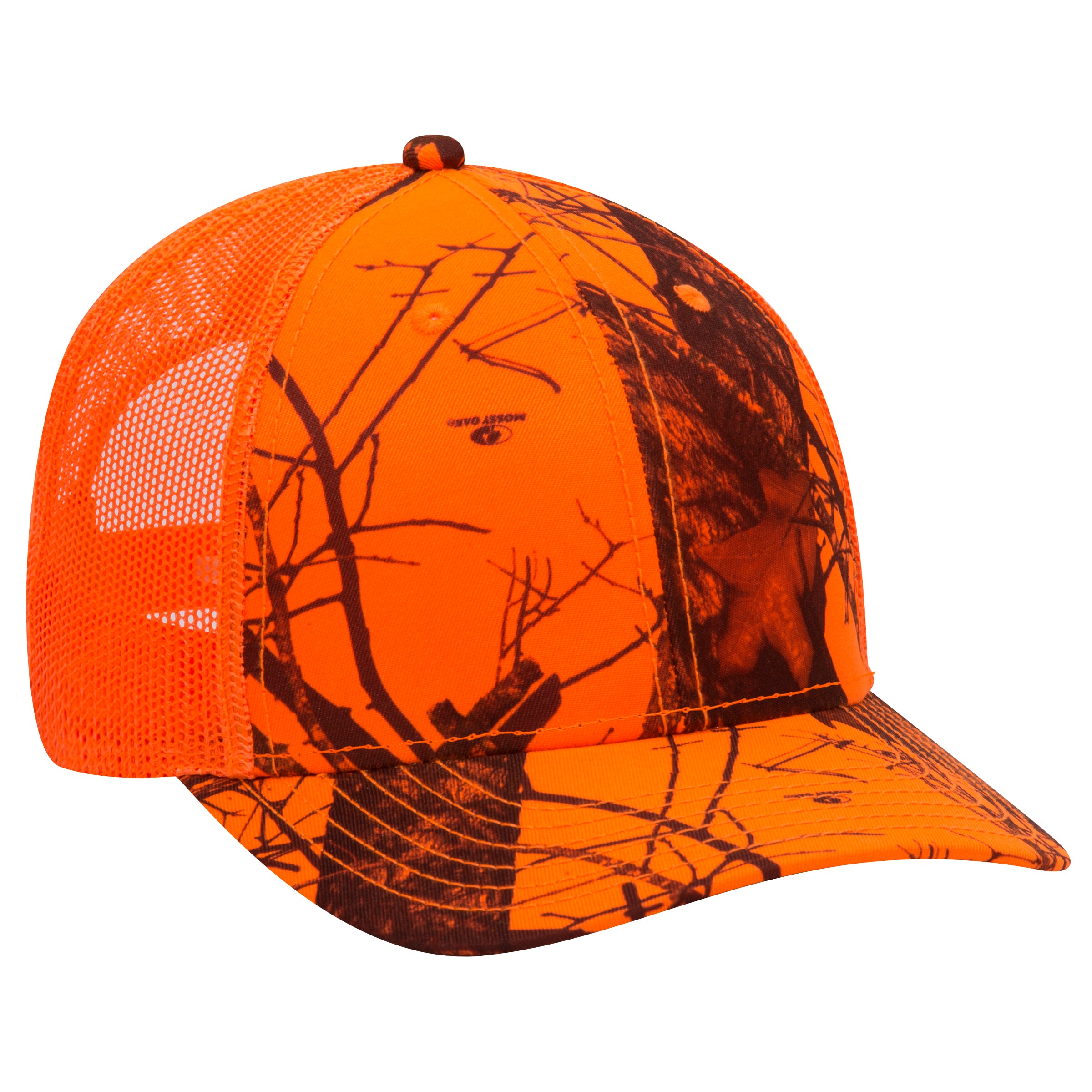 171-1293 OTTO CAP Mossy Oak Camouflage Superior Polyester Twill 6 Panel Low Profile Mesh Back Baseball Cap
