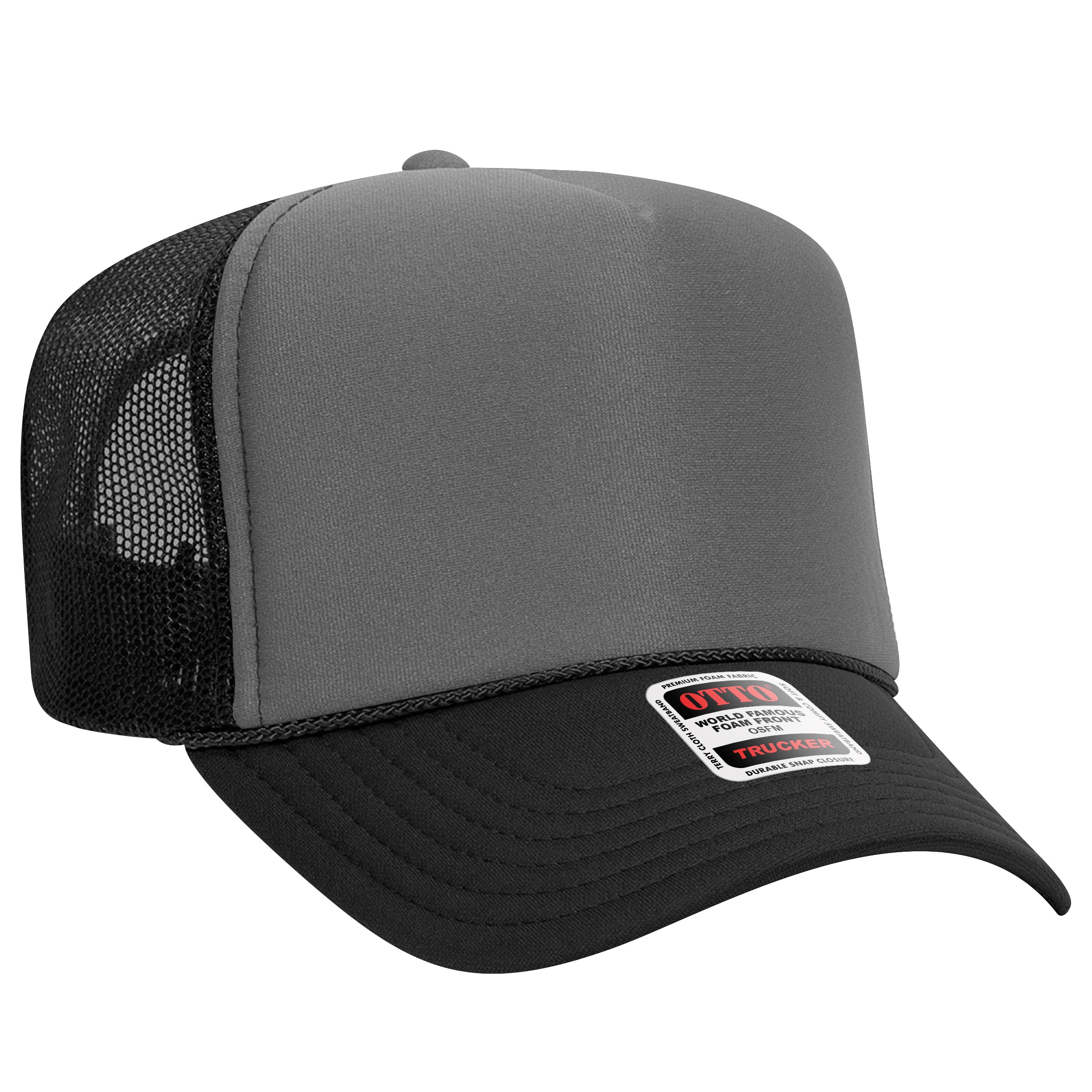 39-165 OTTO CAP 5 Panel High Crown Mesh Back Trucker Hat