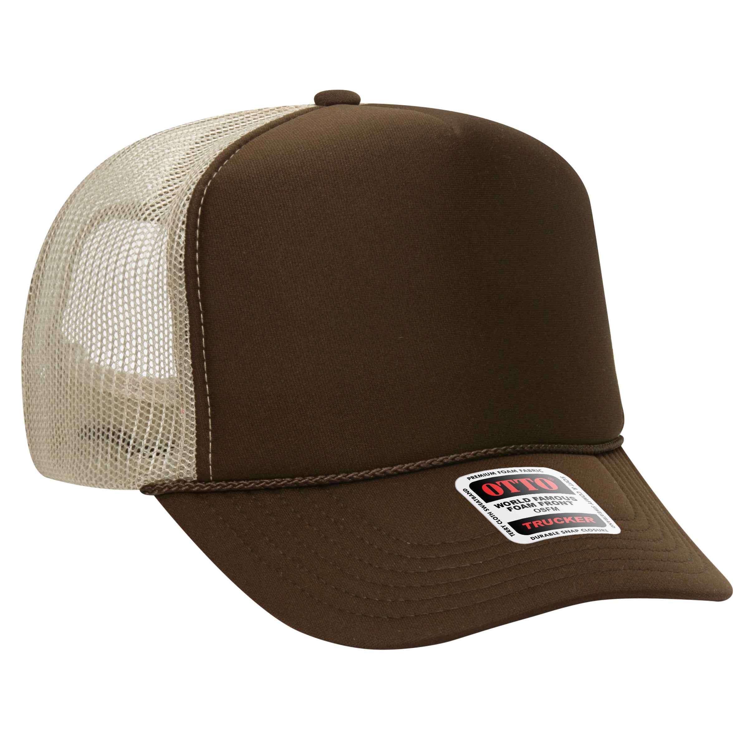 39-165 OTTO CAP 5 Panel High Crown Mesh Back Trucker Hat