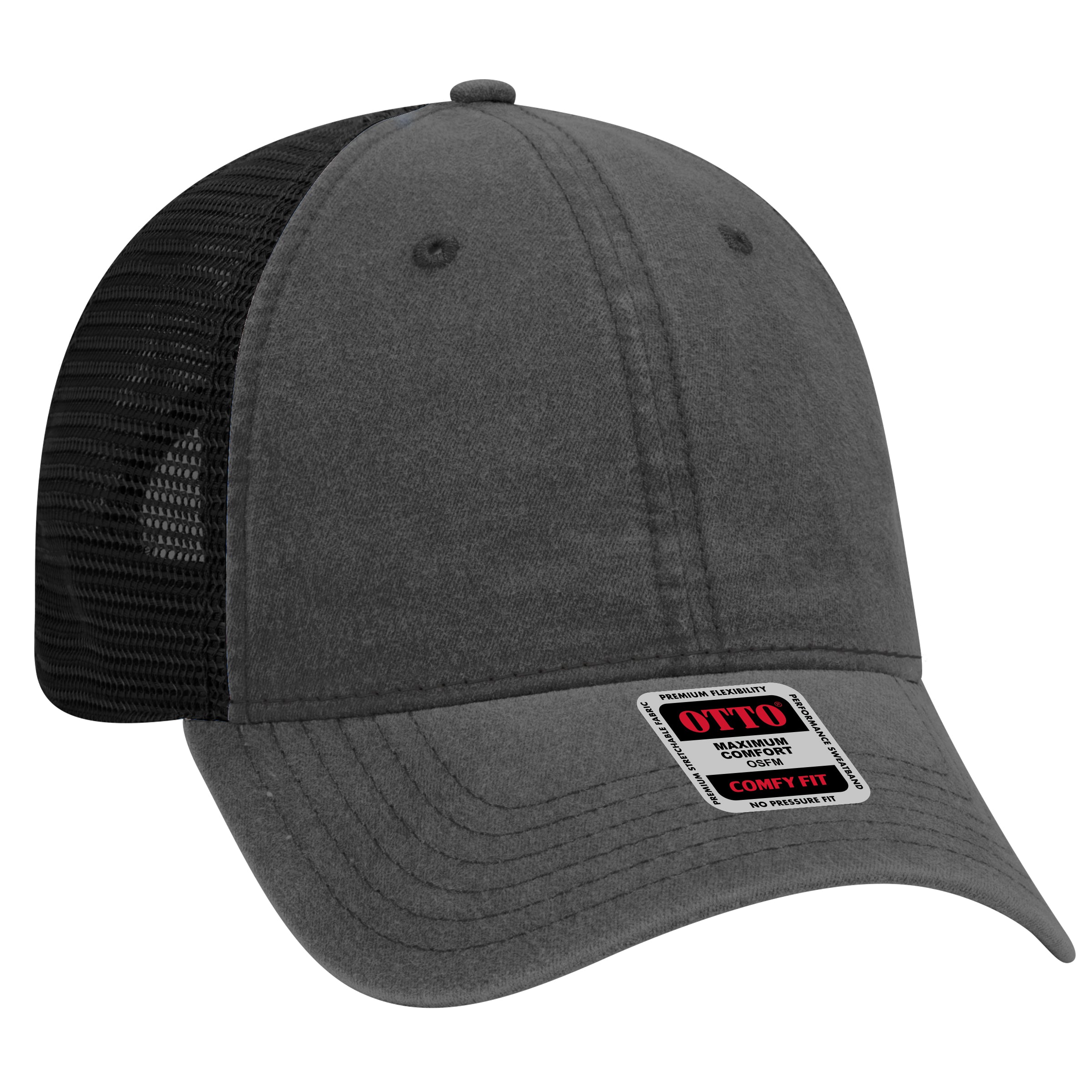 121-1202 OTTO CAP "OTTO COMFY FIT" 6 Panel Low Profile Mesh Back Trucker Hat