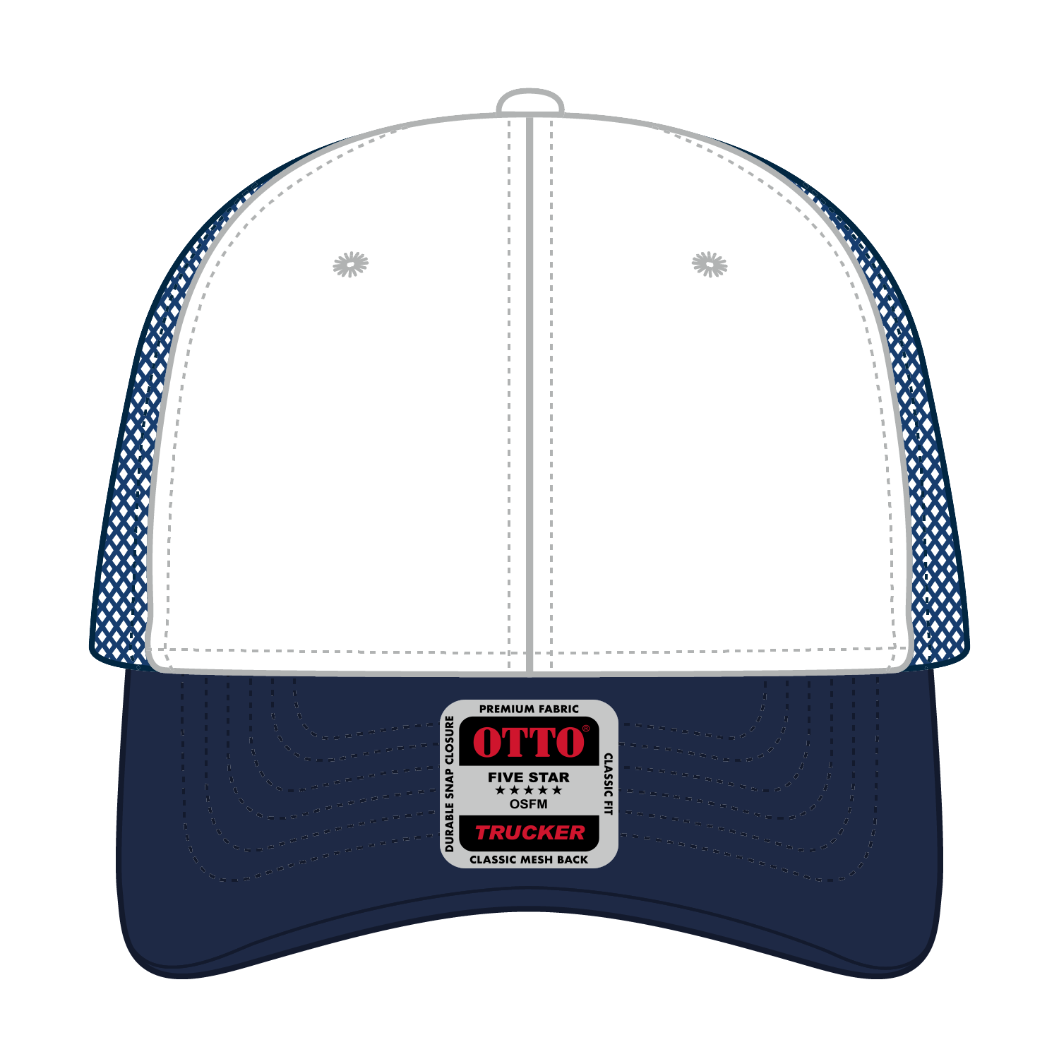 83-473 OTTO CAP 6 Panel Low Profile Mesh Back Trucker Hat