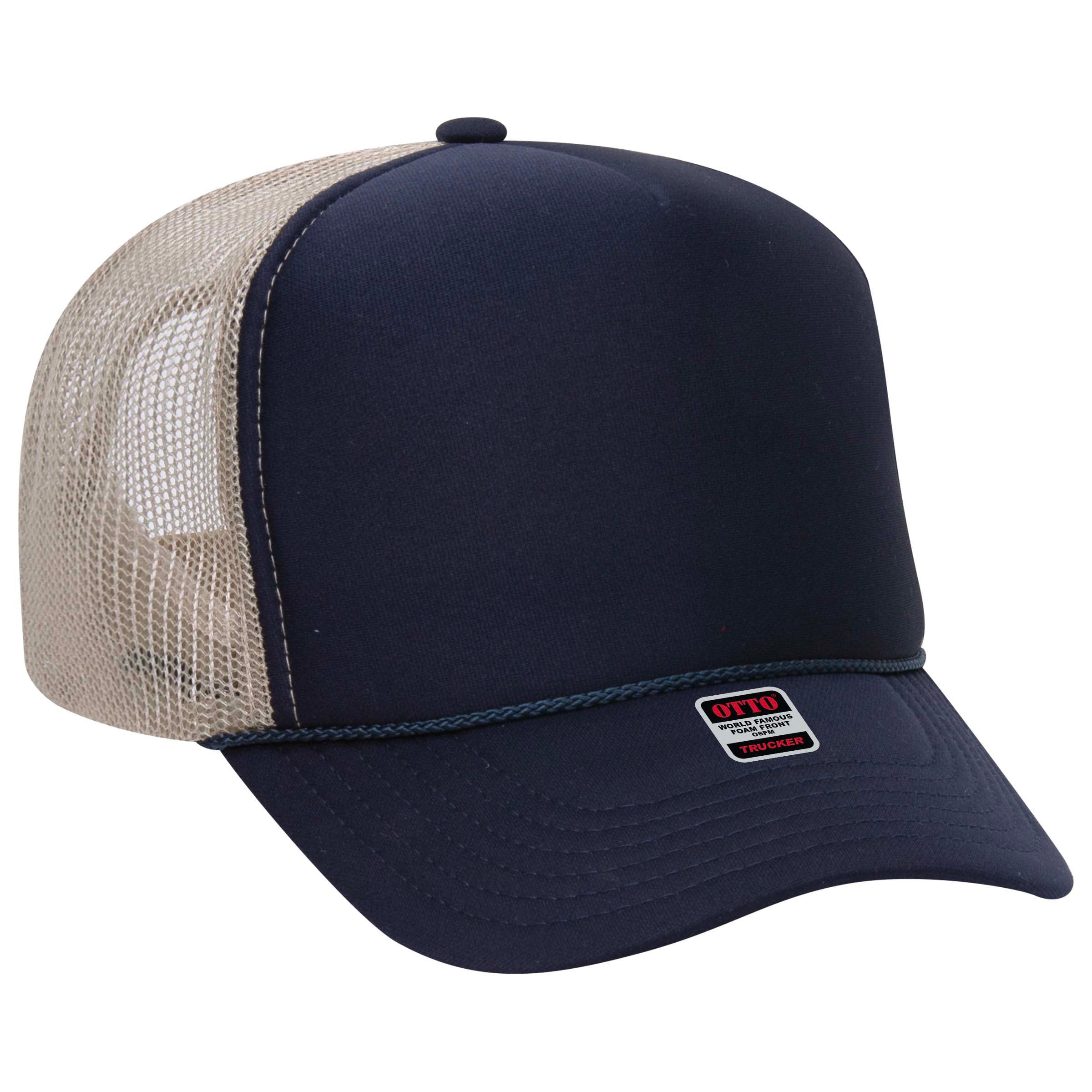 39-165 OTTO CAP 5 Panel High Crown Mesh Back Trucker Hat