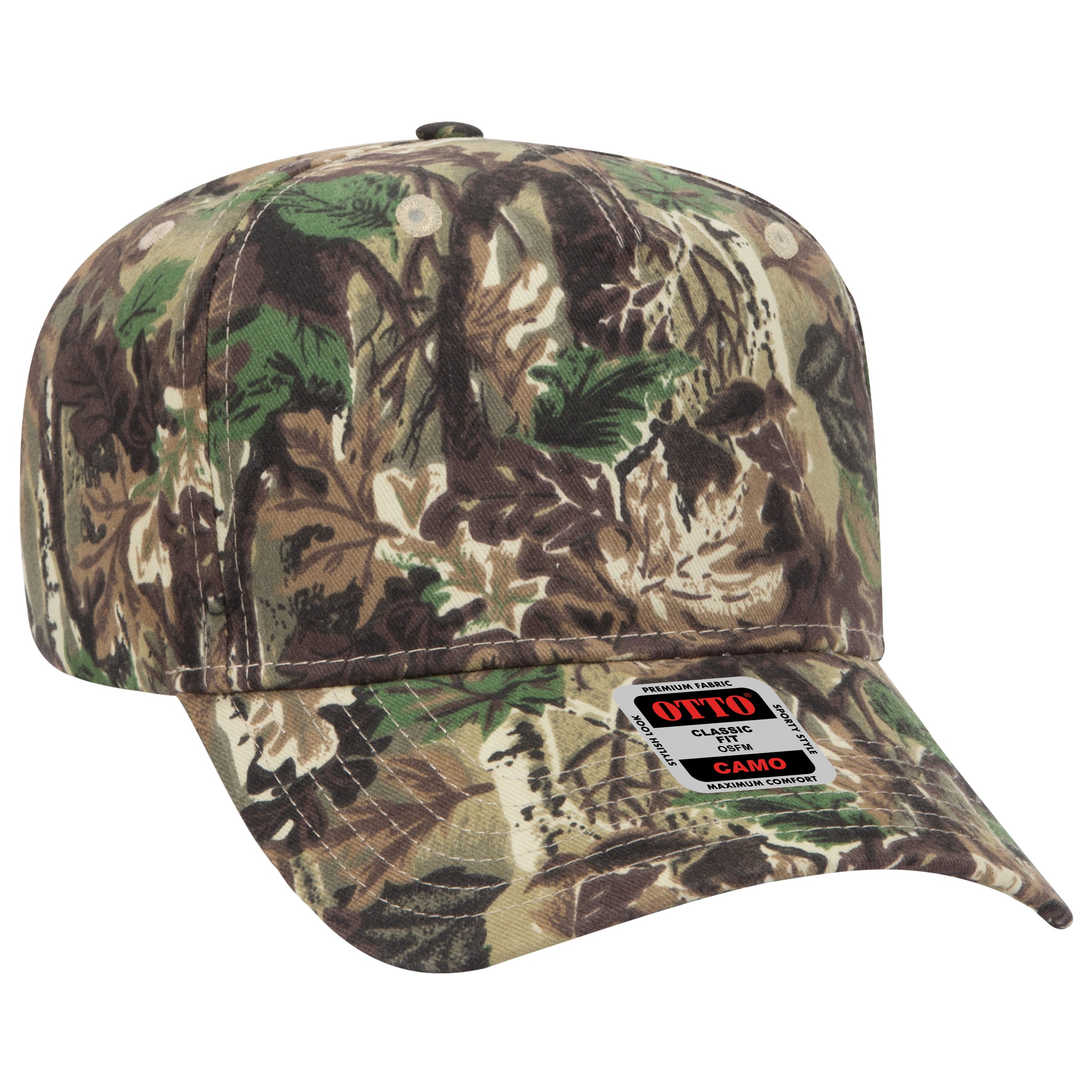 120-838 OTTO CAP Camouflage 5 Panel Mid Profile Style Cap