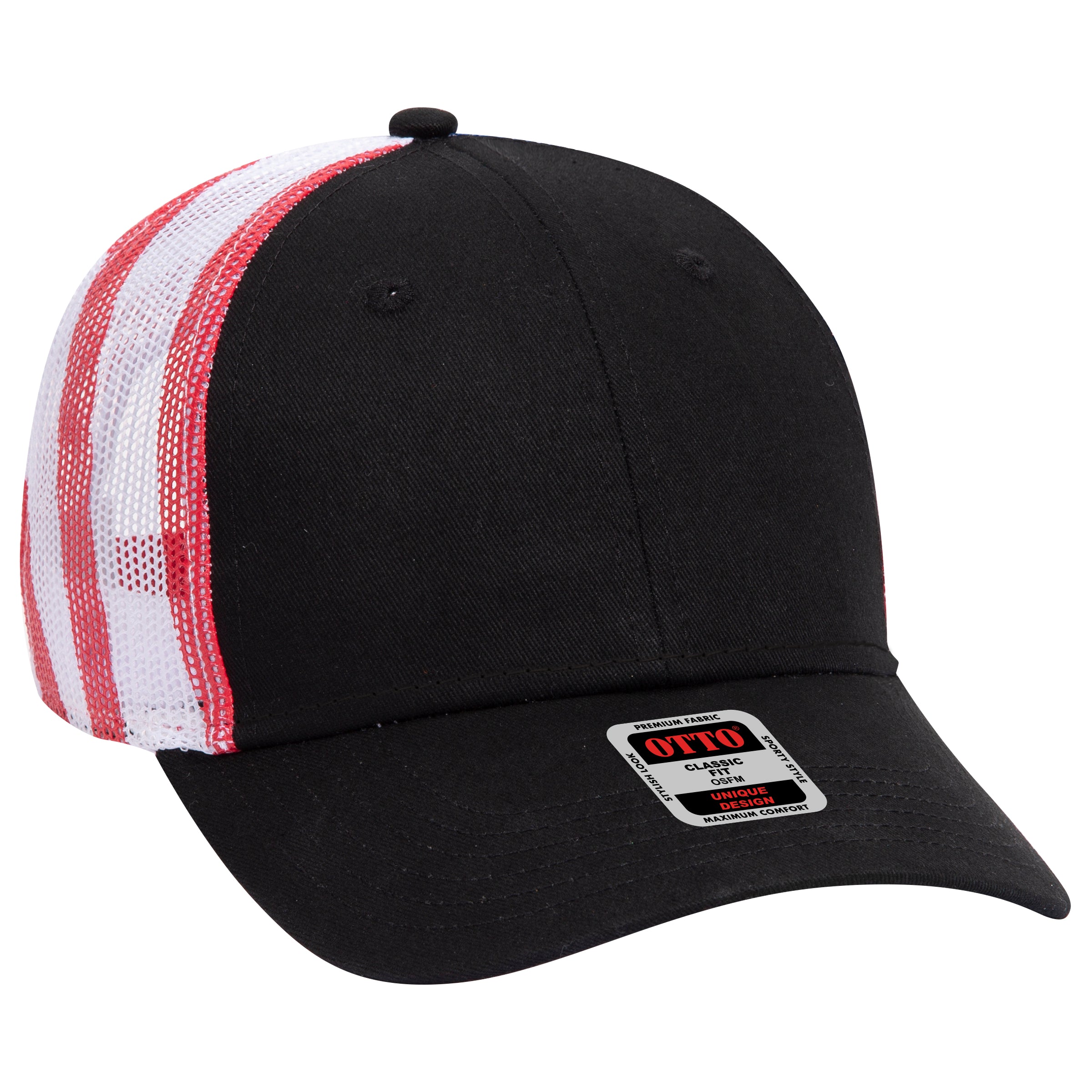 88-1280 OTTO CAP 6 Panel Low Profile Mesh Back Trucker Hat