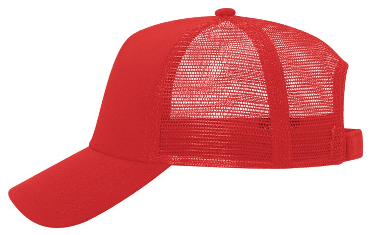 32-934 OTTO CAP 5 Panel Mid Profile Mesh Back Trucker Hat