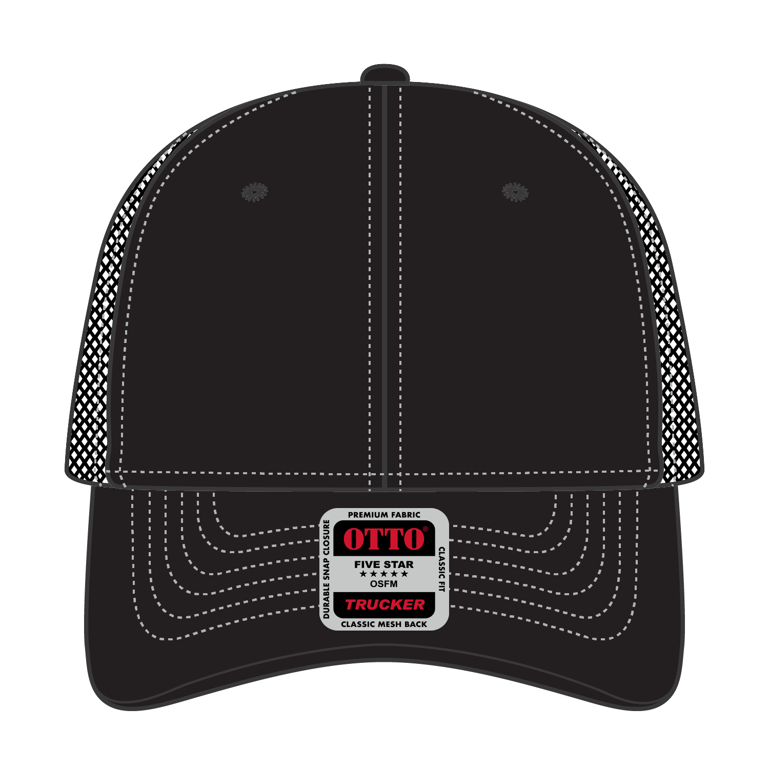 83-509 OTTO CAP 6 Panel Low Profile Mesh Back Trucker Hat