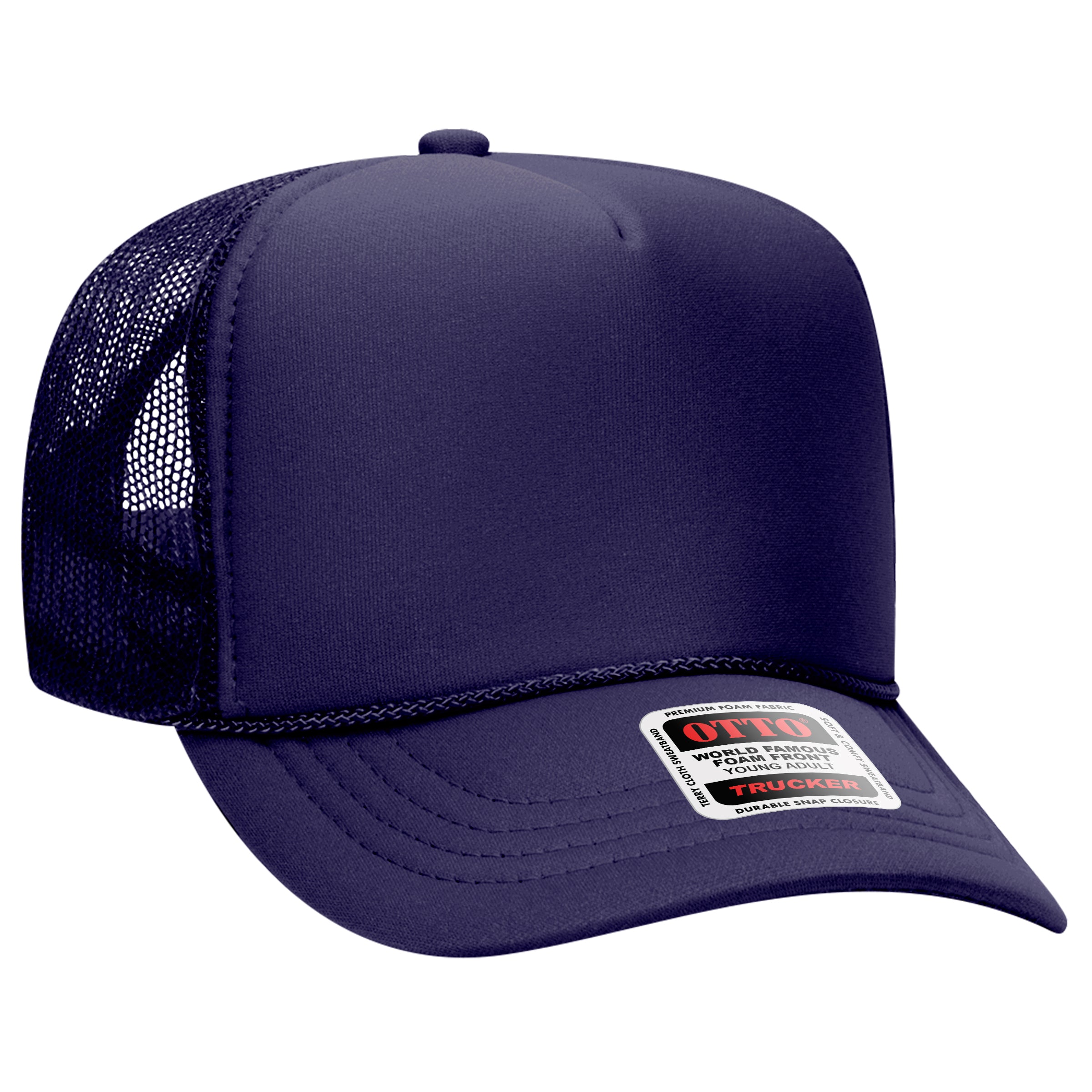 39-165 OTTO CAP 5 Panel High Crown Mesh Back Trucker Hat
