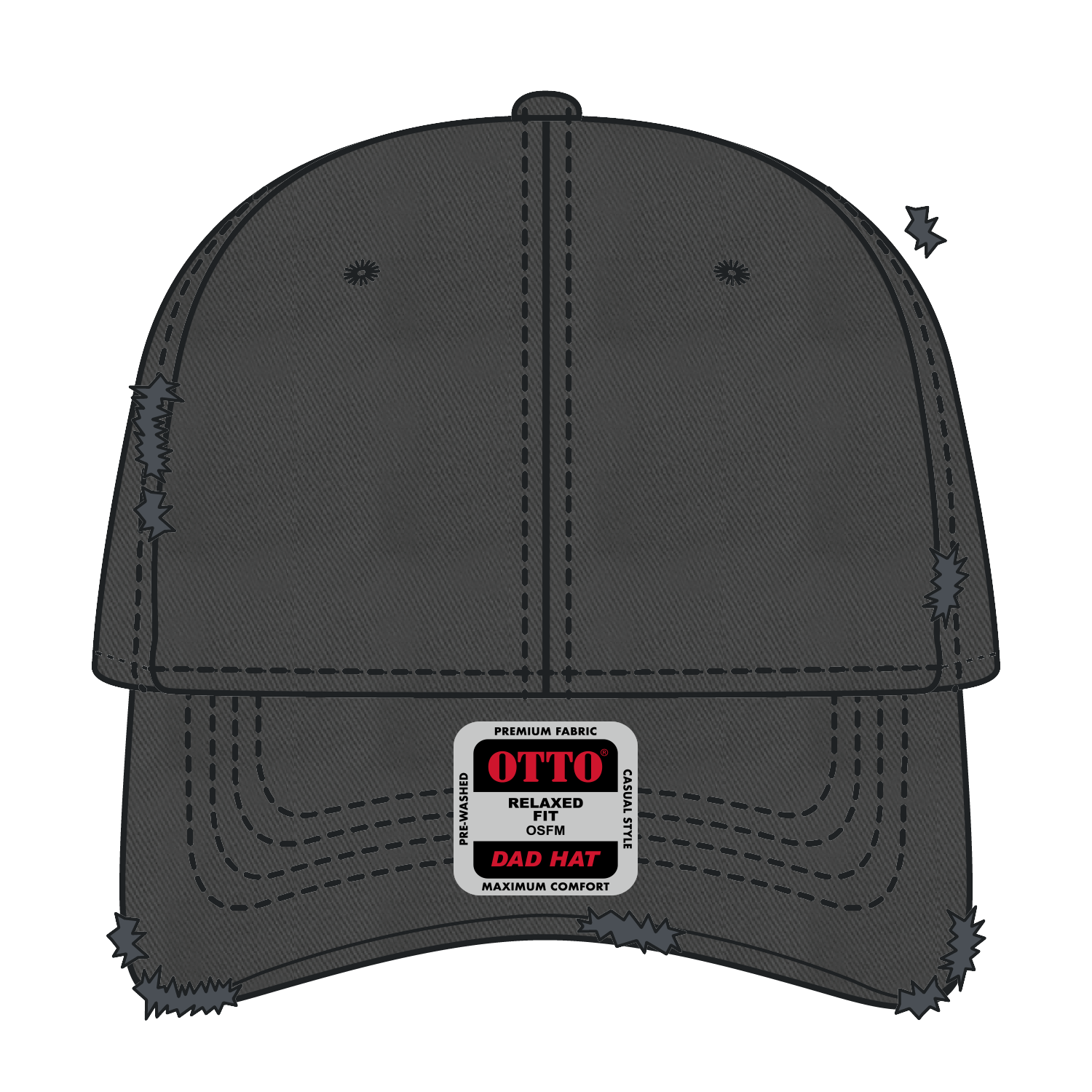 104-1018 OTTO CAP 6 Panel Low Profile Dad Hat