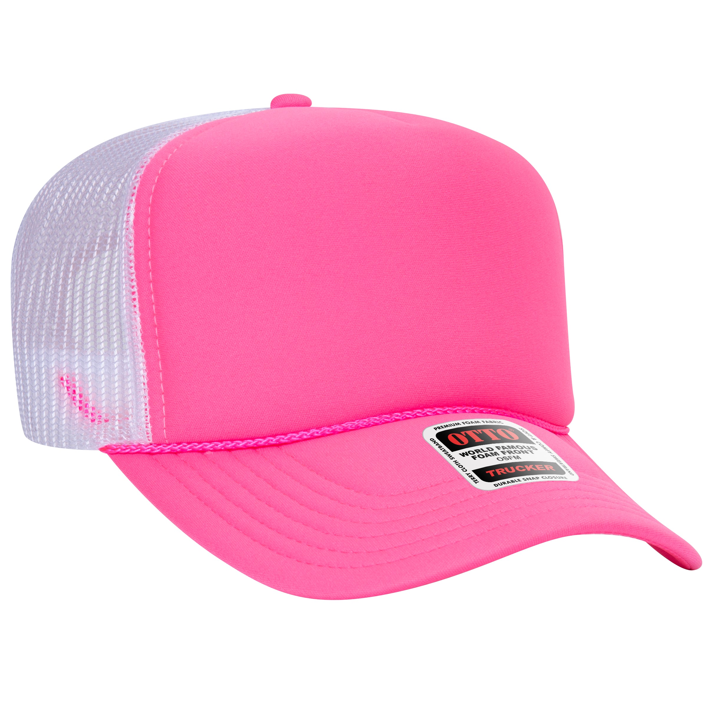 39-165 OTTO CAP 5 Panel High Crown Mesh Back Trucker Hat