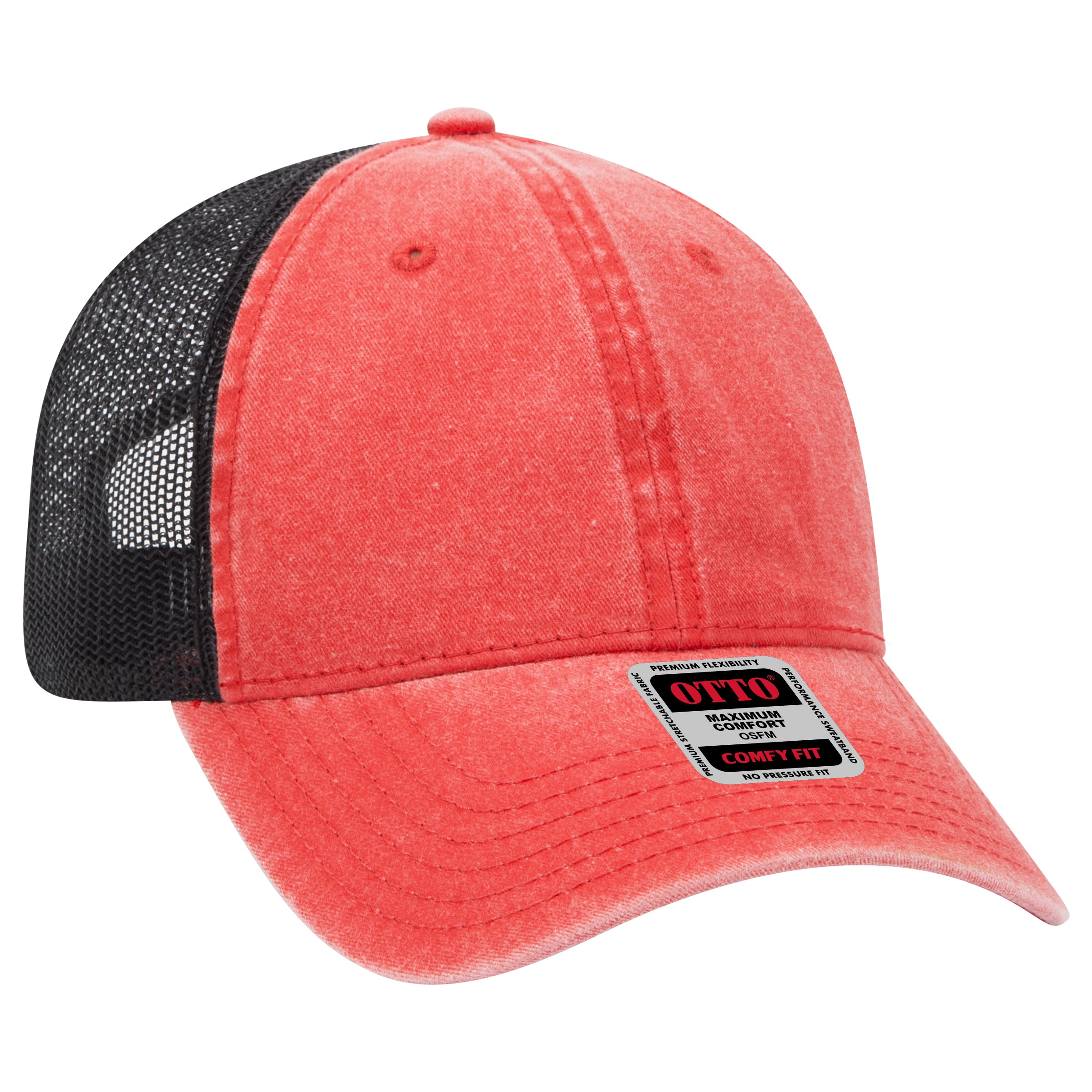 121-1202 OTTO CAP "OTTO COMFY FIT" 6 Panel Low Profile Mesh Back Trucker Hat